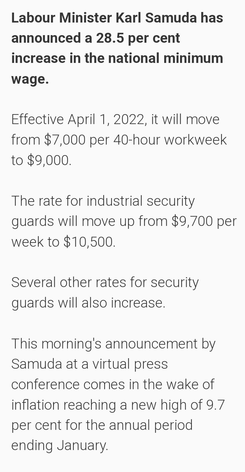 Minimum wage increase r/Jamaica