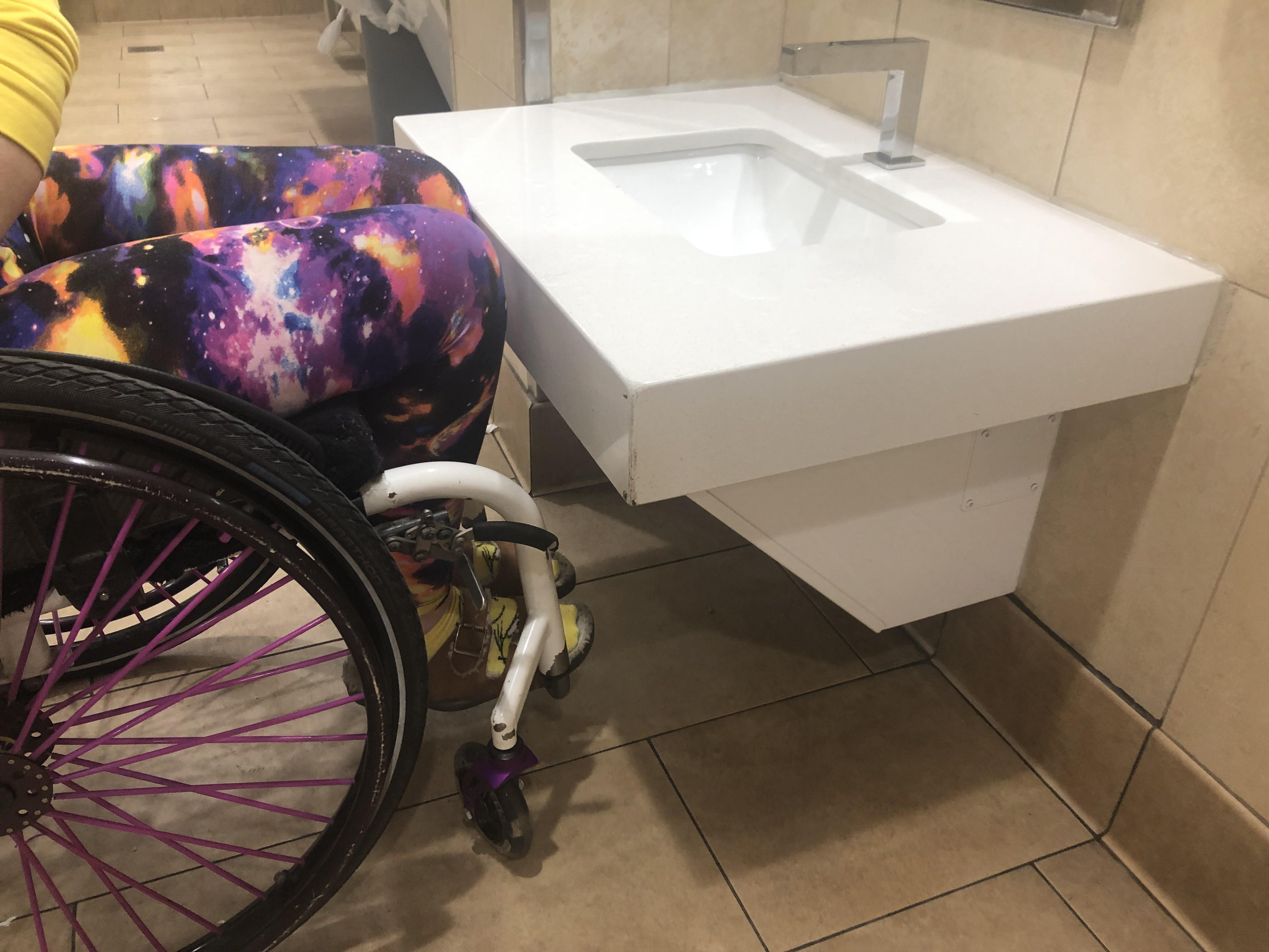 This was the “accessible” sink. Caption this picture. r/disability