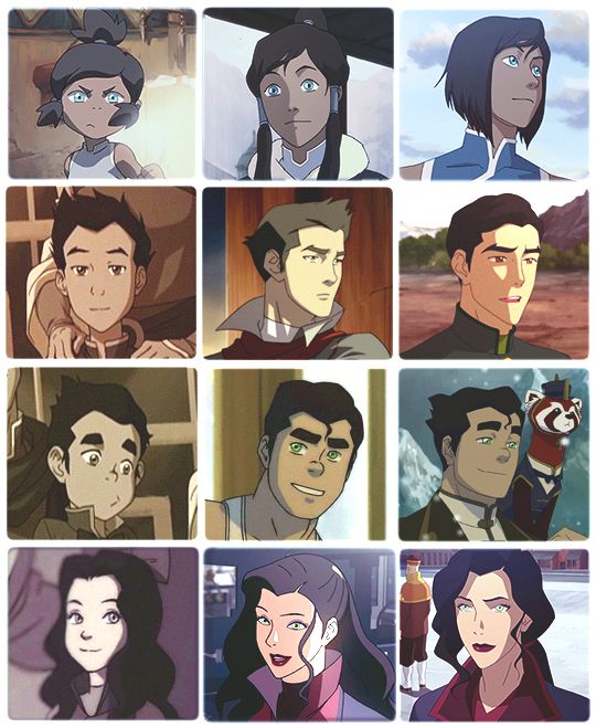 Team Avatar through the years legendofkorra