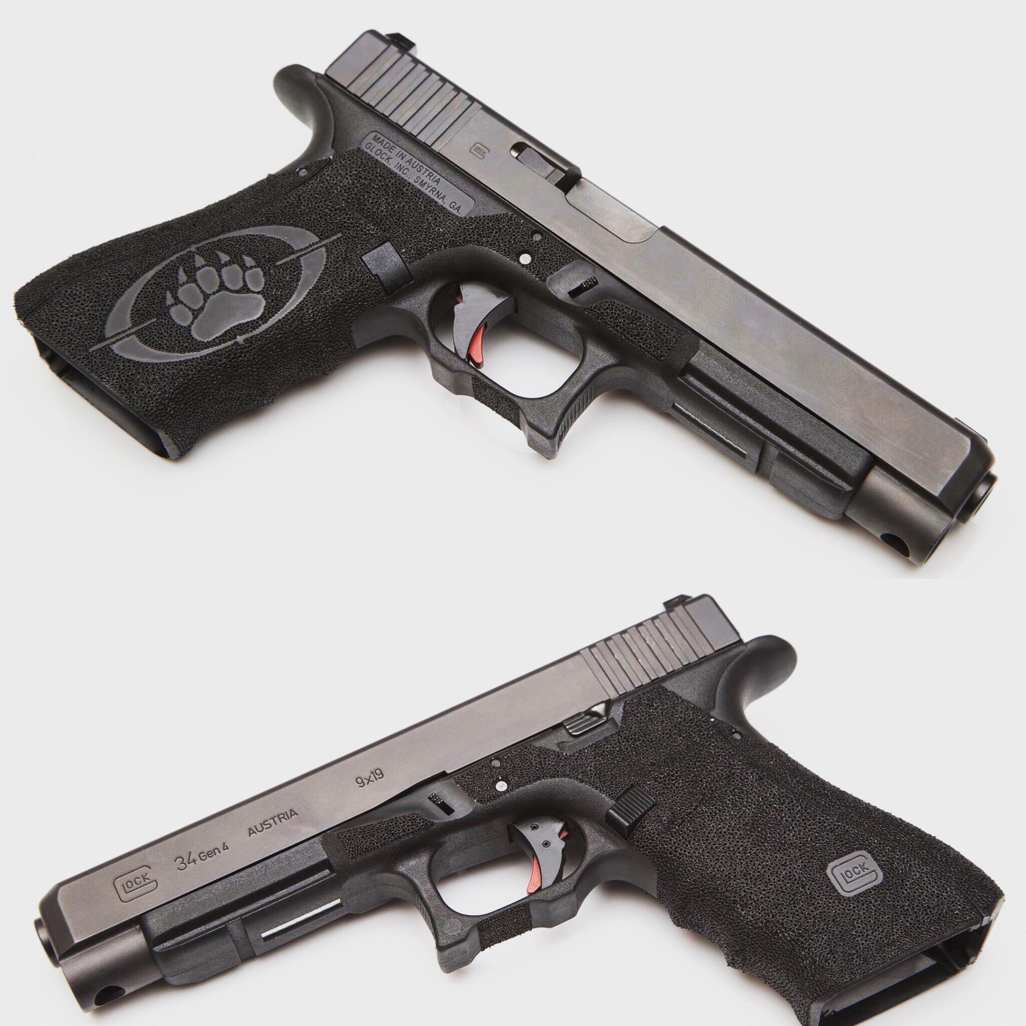 Glock 34 Gen4 with beavertail, double undercut, gas pedals, and BW