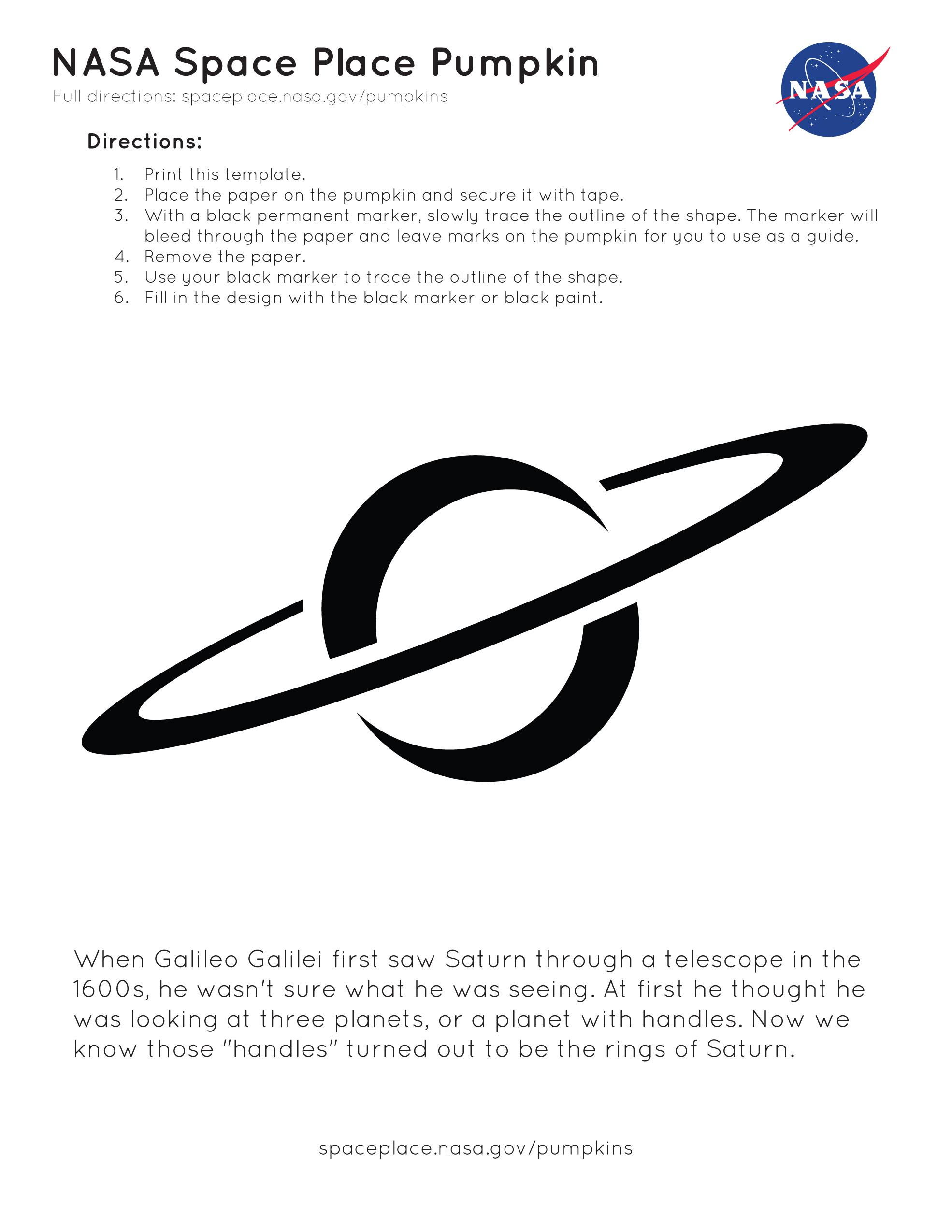 Saturn (Pumpkin Stencil Pumpkin Pattern Pumpkin Template Jacko