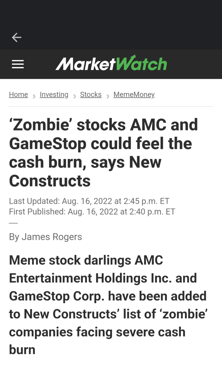 They are weaponizing the term "Zombie stocks" to undermine retail