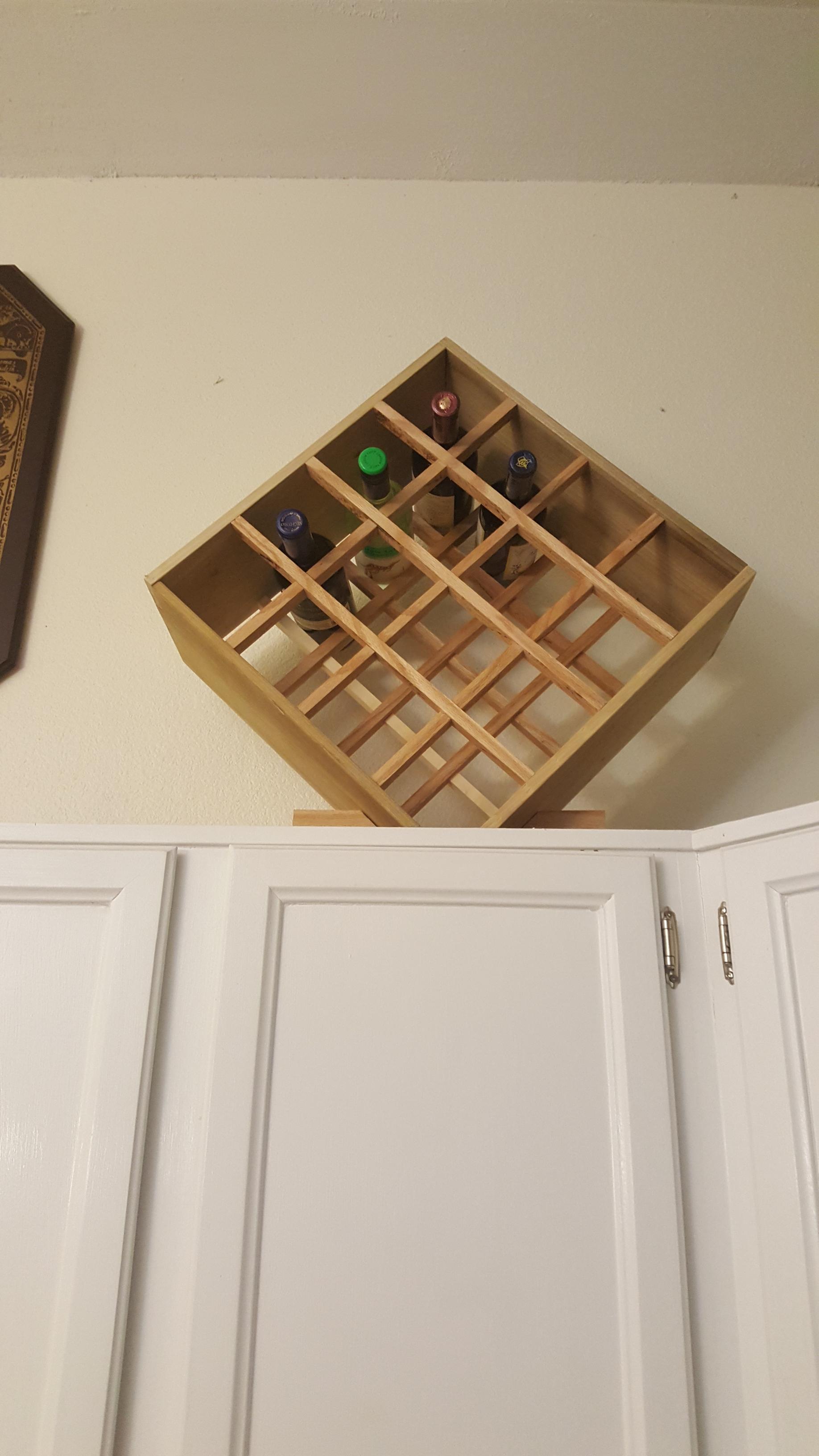 Finished the wine rack, poplar oak and one quick fix pine r/woodworking