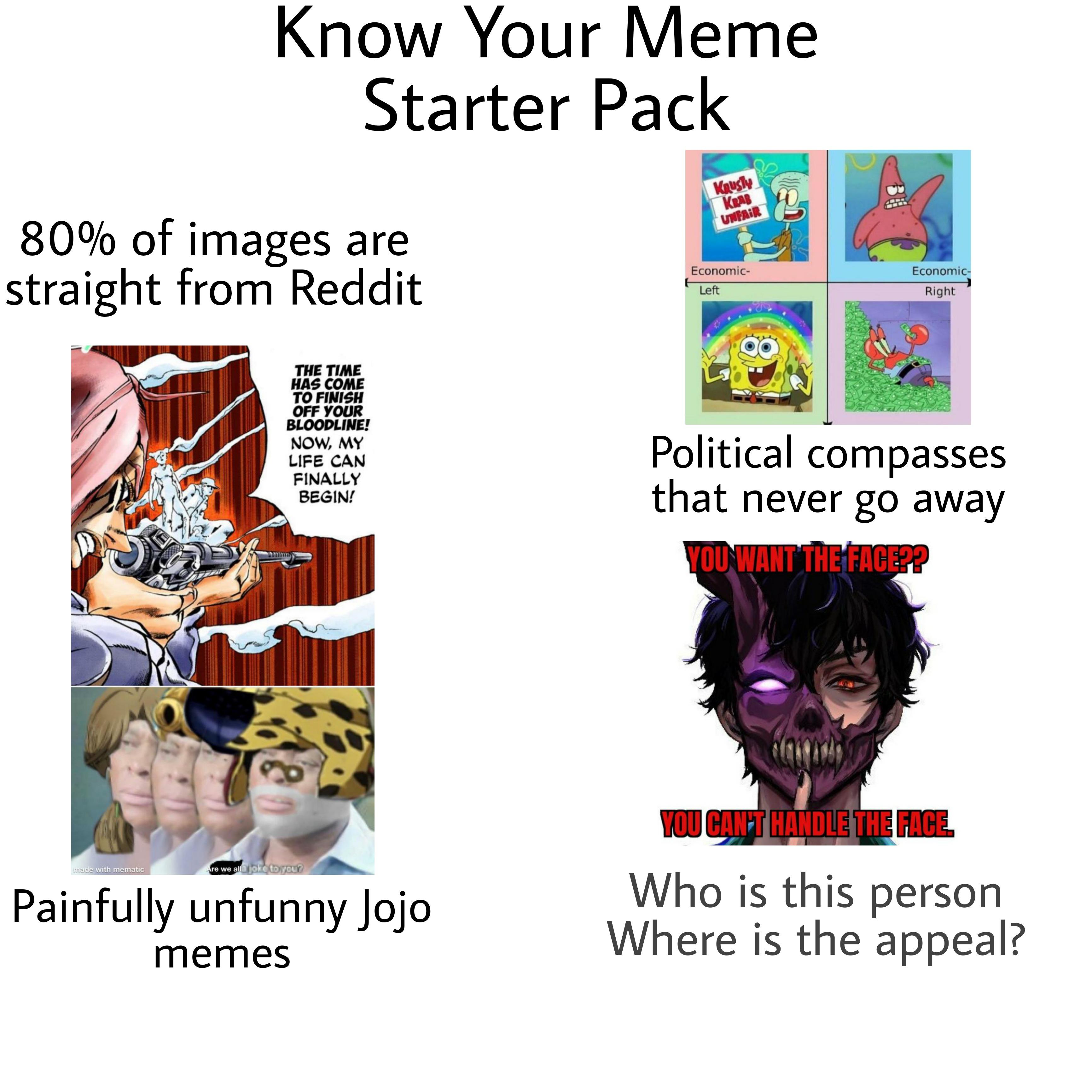 Know Your Meme Starter Pack starterpacks