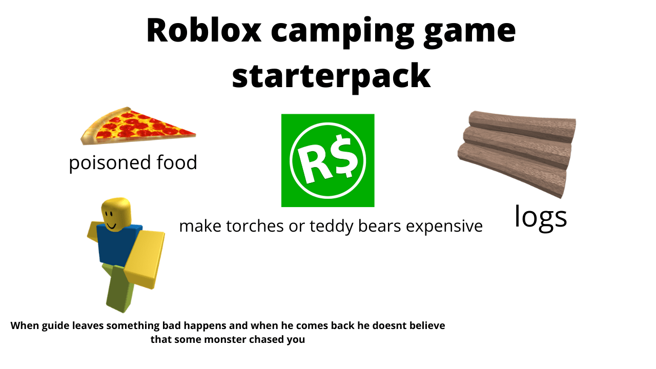 Roblox camping game starterpack starterpacks