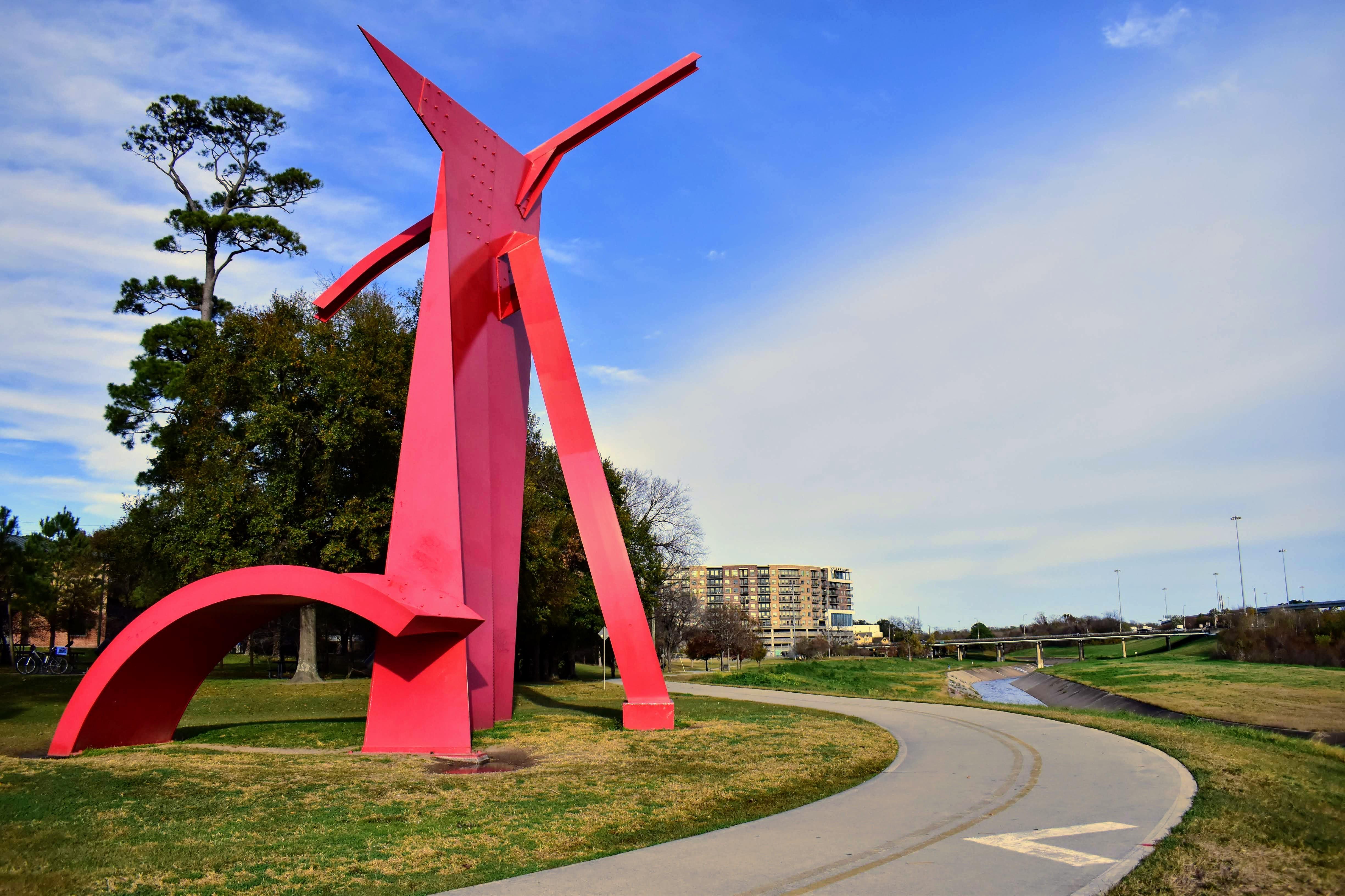 “Houston” Sculpture by Mac Whitney along White Oak Bayou Trail r/houston