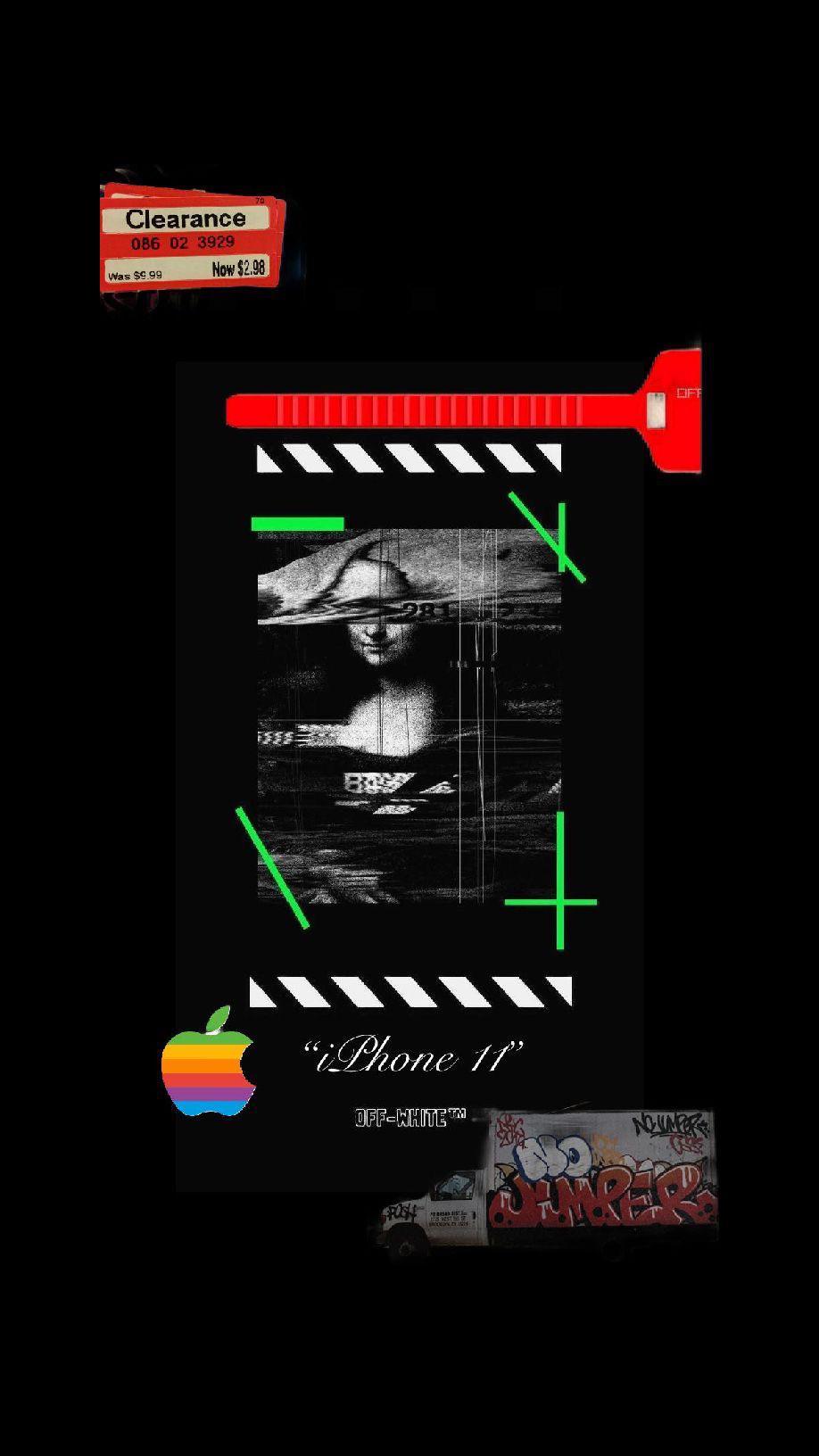 iPhone 11 “Off White” inspired wallpaper I made r/Iphone11Wallpapers