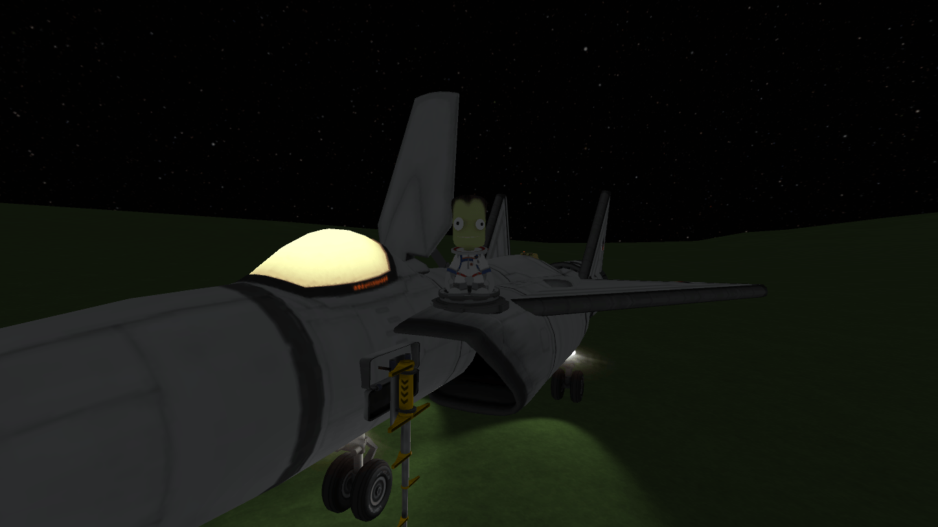 Flew halfway around the world at 1000 m/s from the KSC to a little past Woomerang in my F15