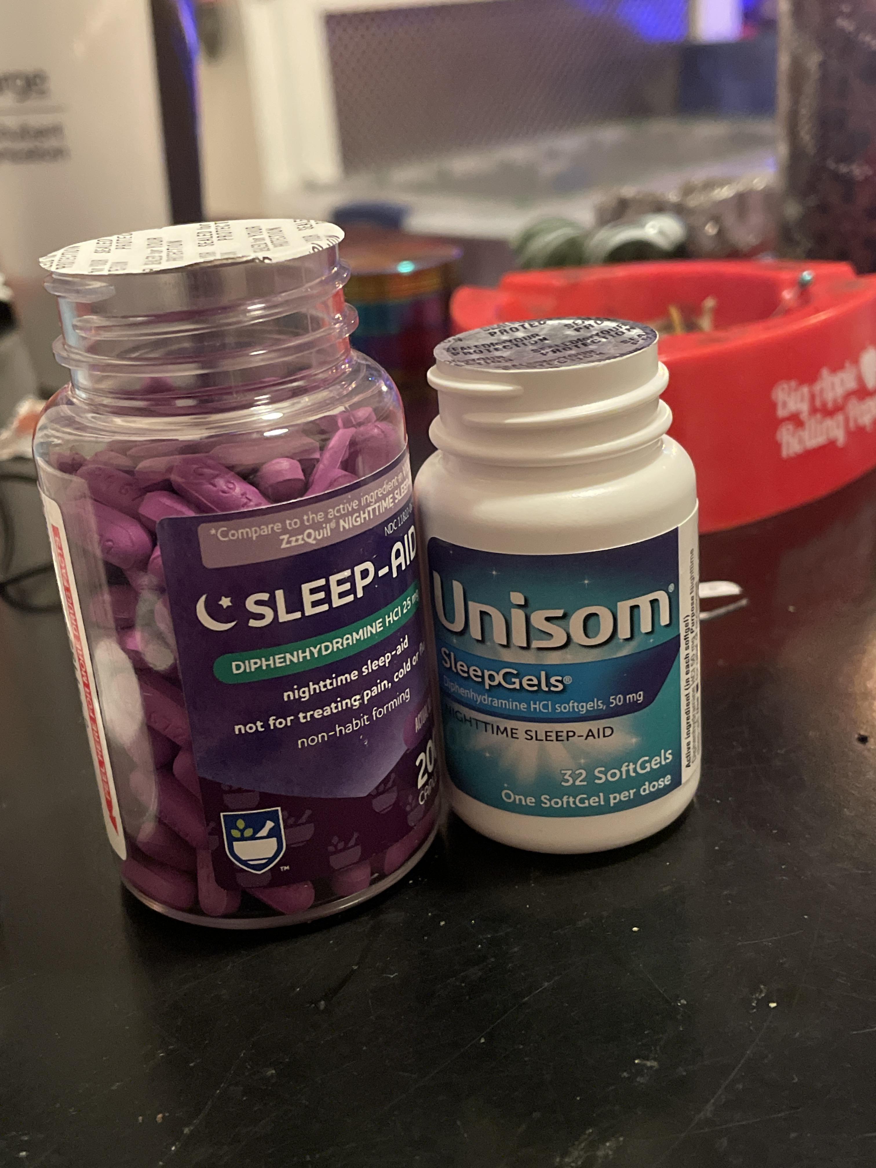 can i combine both these pills with benadryl to sleep faster? r/medical