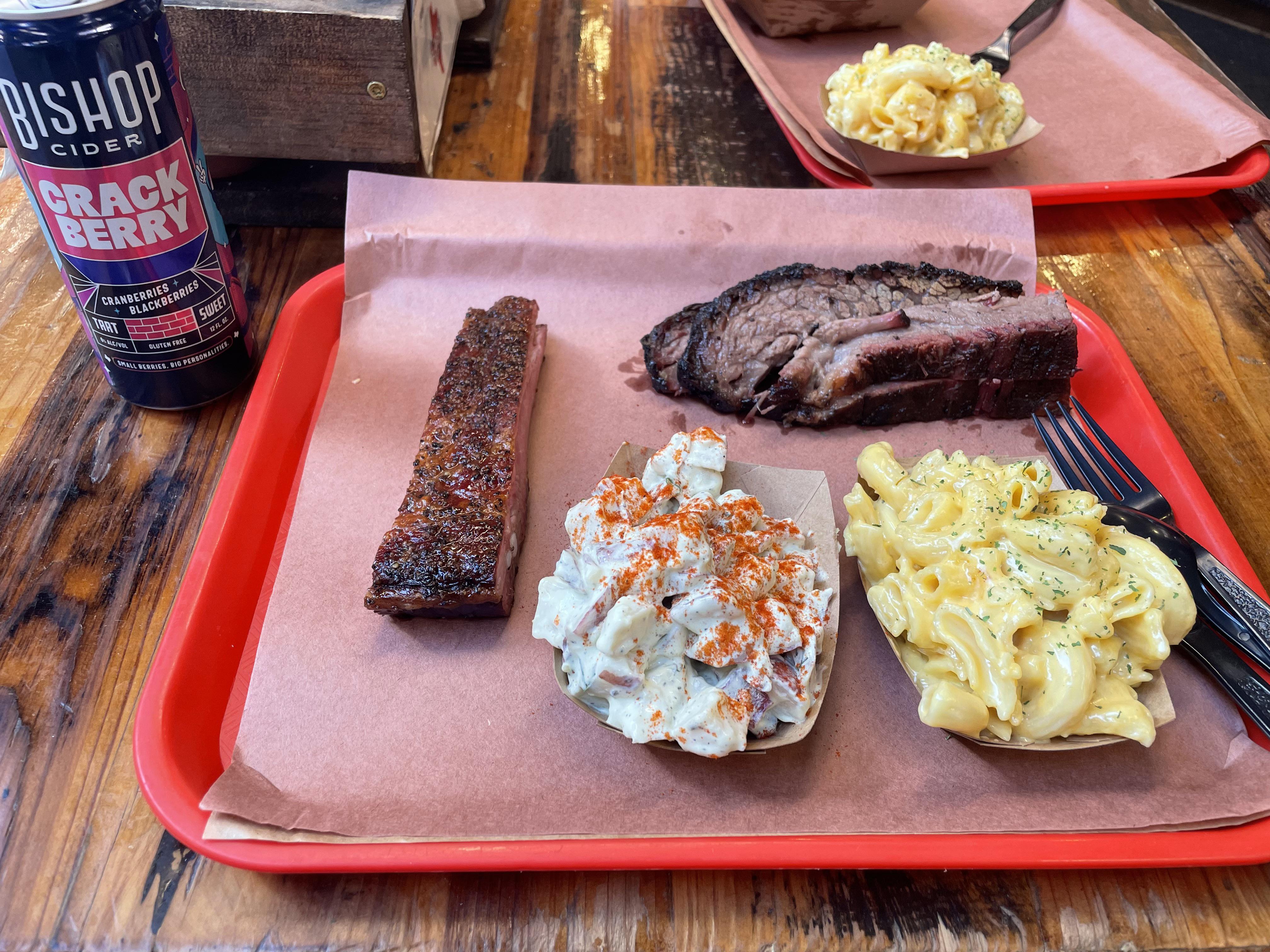 Terry black’s Bbq in Dallas, Tx was absolutely absurd. Pork ribs and