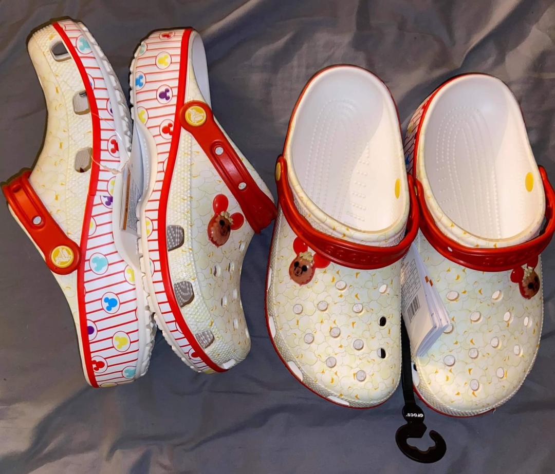 Very late night Croc mail! These Disney popcorn bucket Crocs were an