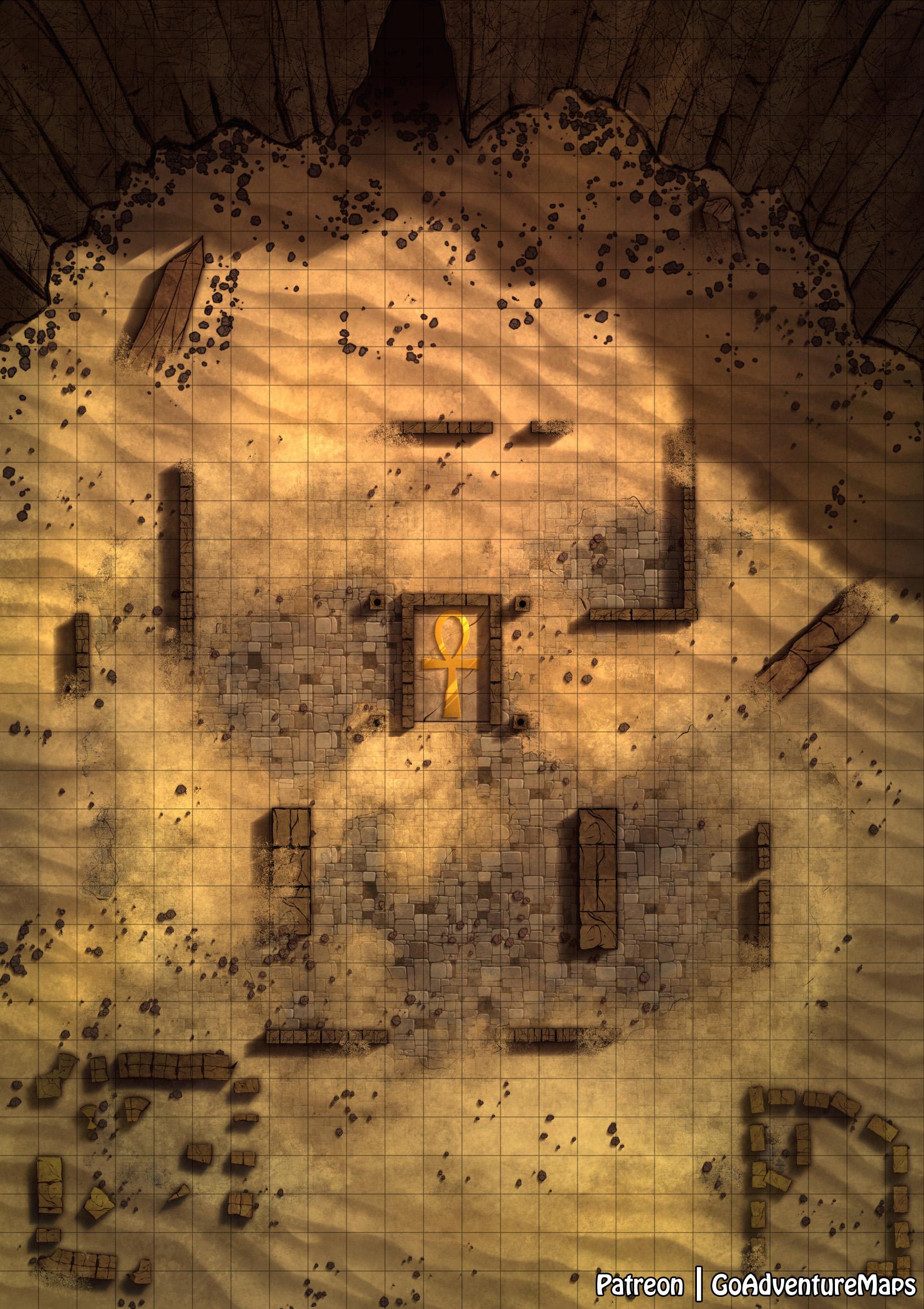 [24x34] Desert Entrance [Desert][Battlemap][Entrance] r/FantasyMaps
