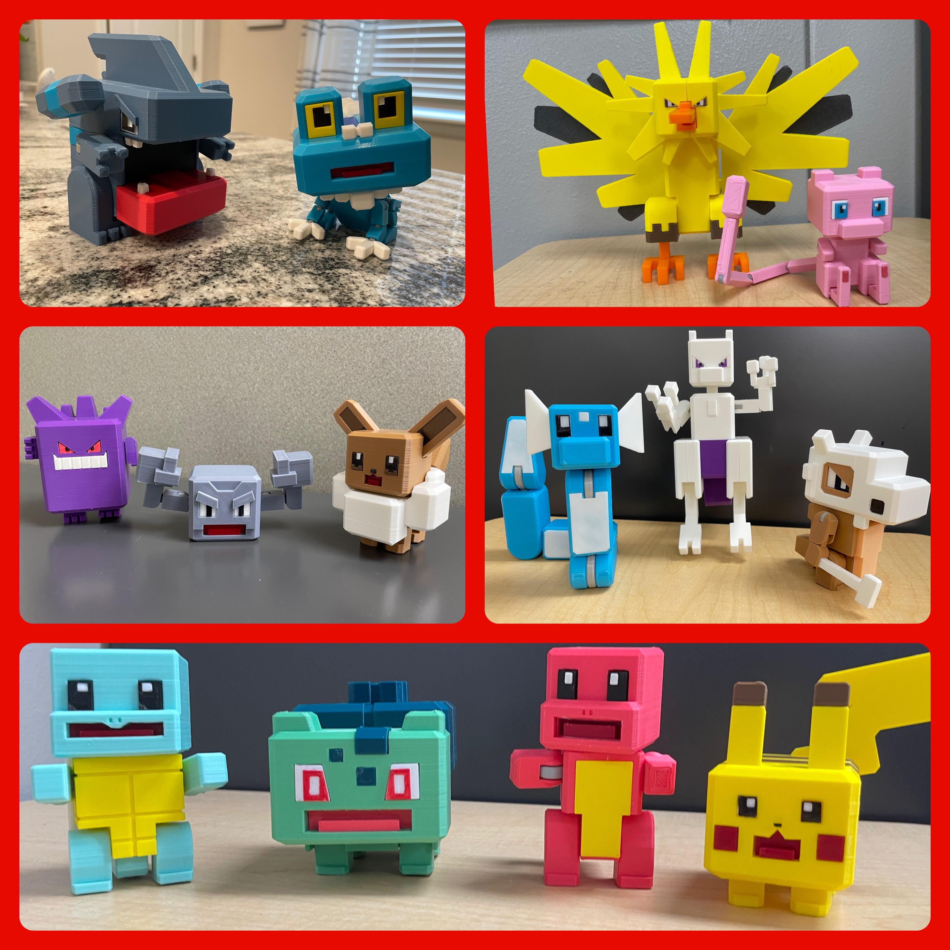 I designed and 3D printed some Pokémon toys inspired by the game