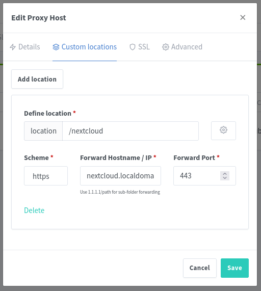 Ghost and nginx reverse proxy nginxproxymanager