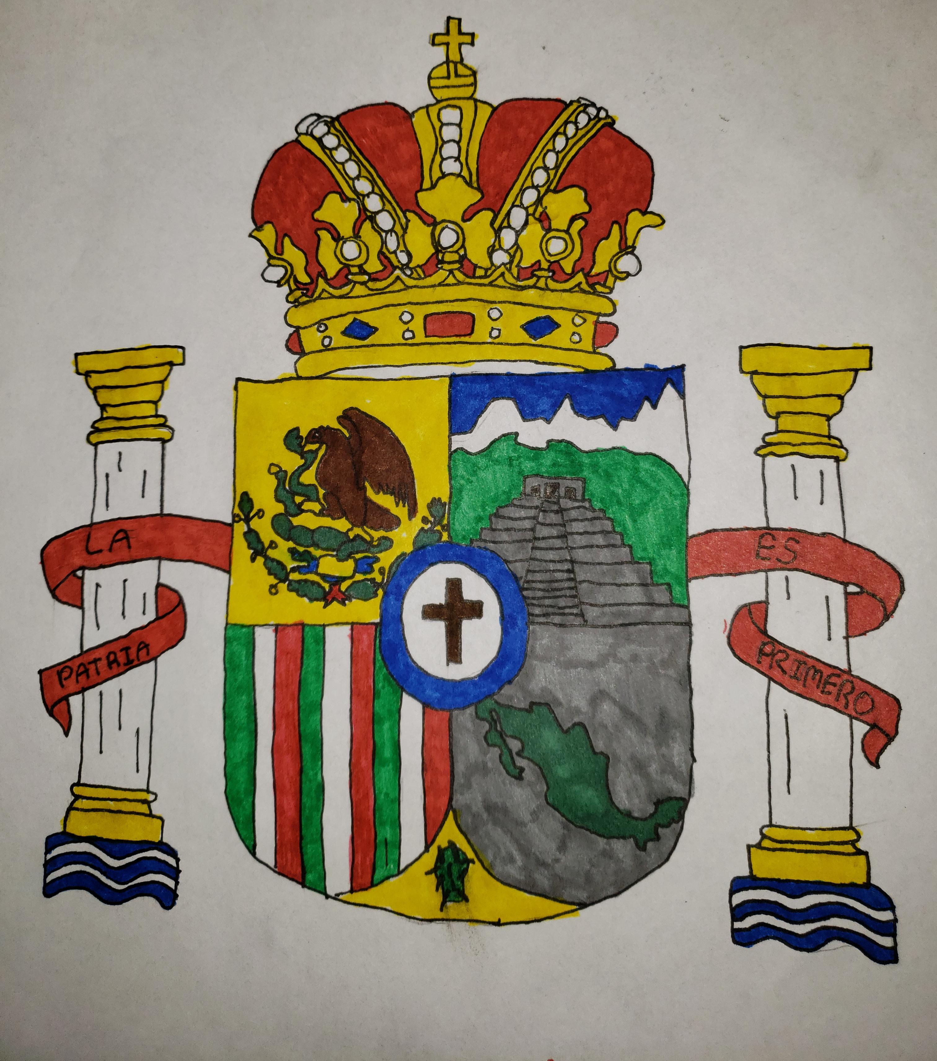 This is my quick take on the mexican coat of arms in the style of spain