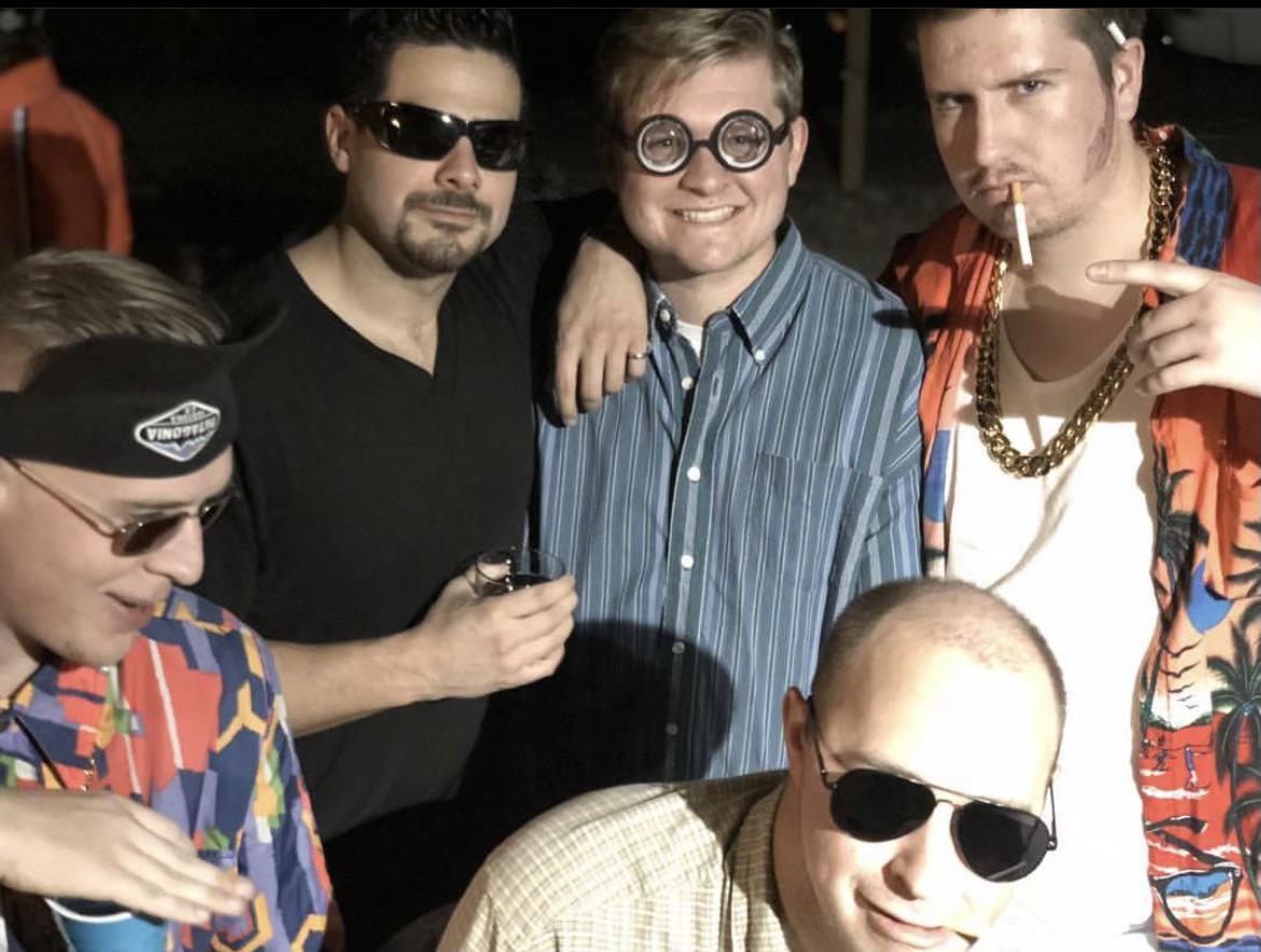Me and the lads dressed up as Trailer Park Boys for Halloween r