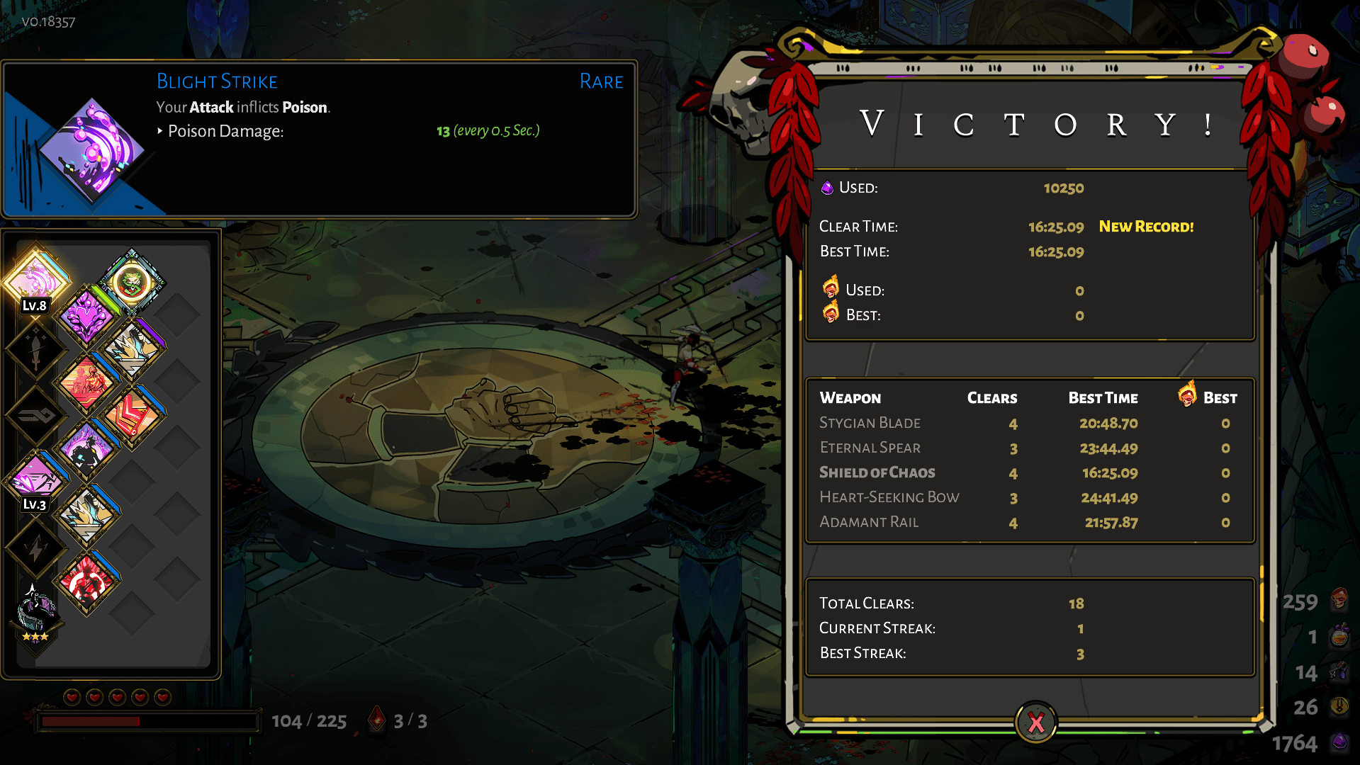 Poison/Weak duo build with Dash Attack modifiers and AOE Daedalus on