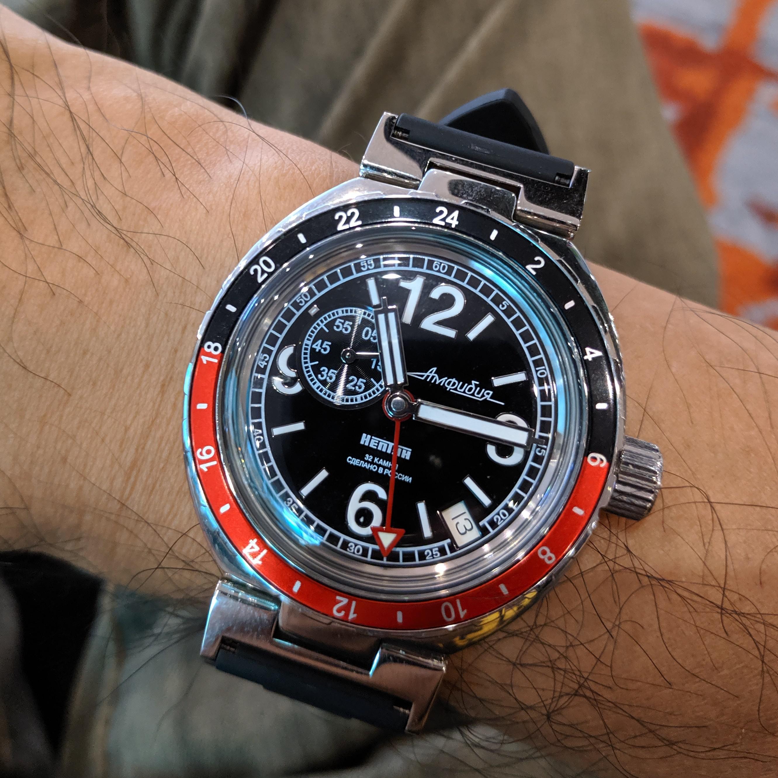 [Vostok] Neptune GMT heading out into the world r/Watches