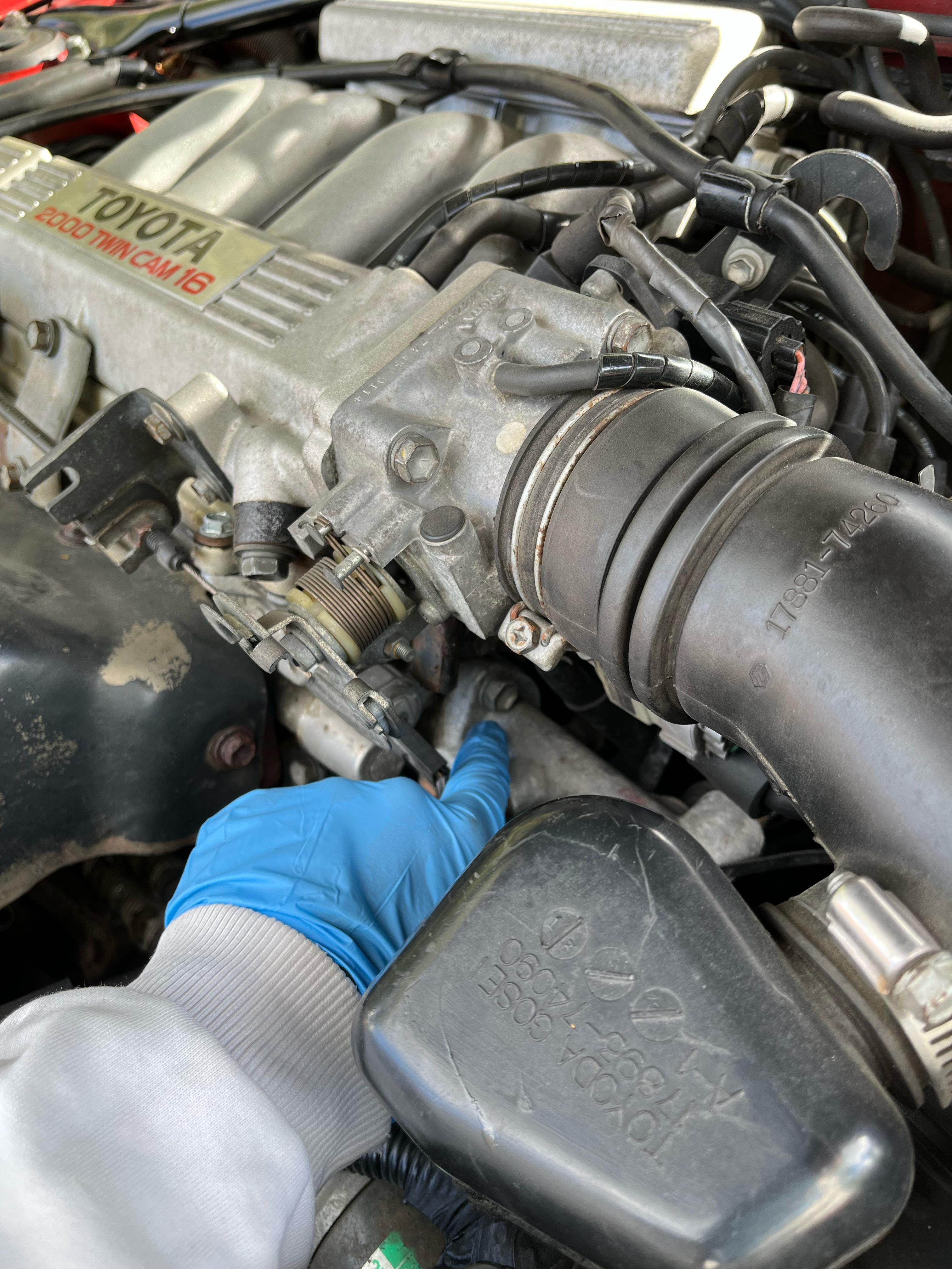 Where is the thermostat located? Am I pointing at it? r/Celica