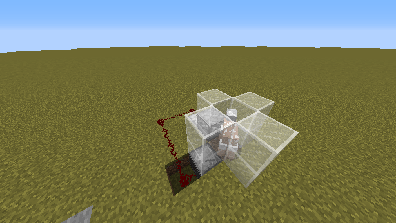 I made an automatic wool farm. An observer detects when grass grows/is eaten and sends an output