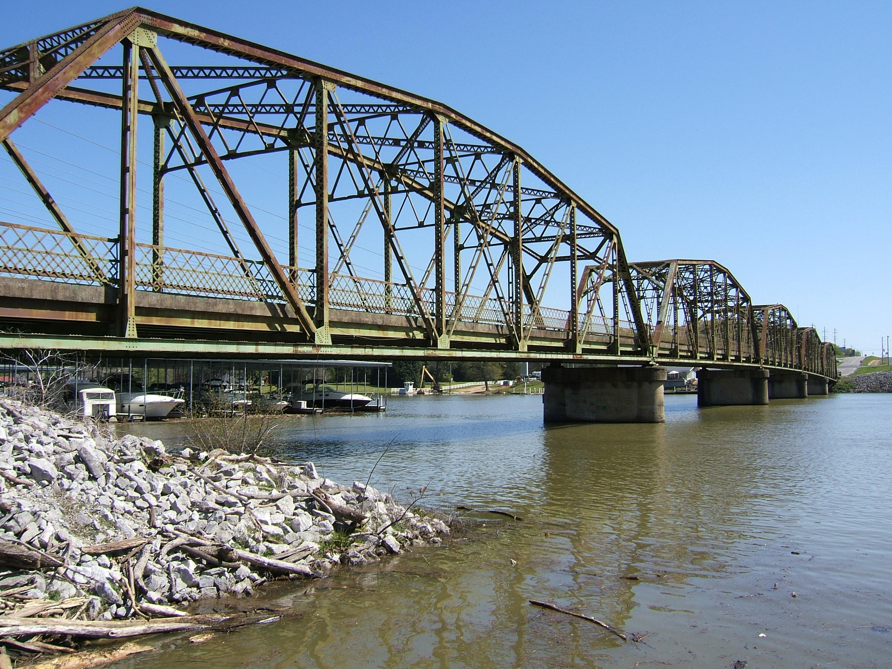 The old Shoal Creek Bridge outside Florence Alabama.Taken with the old