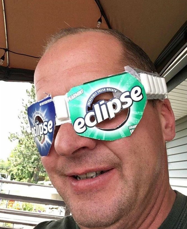 Homemade glasses for the Solar Eclipse r/funny
