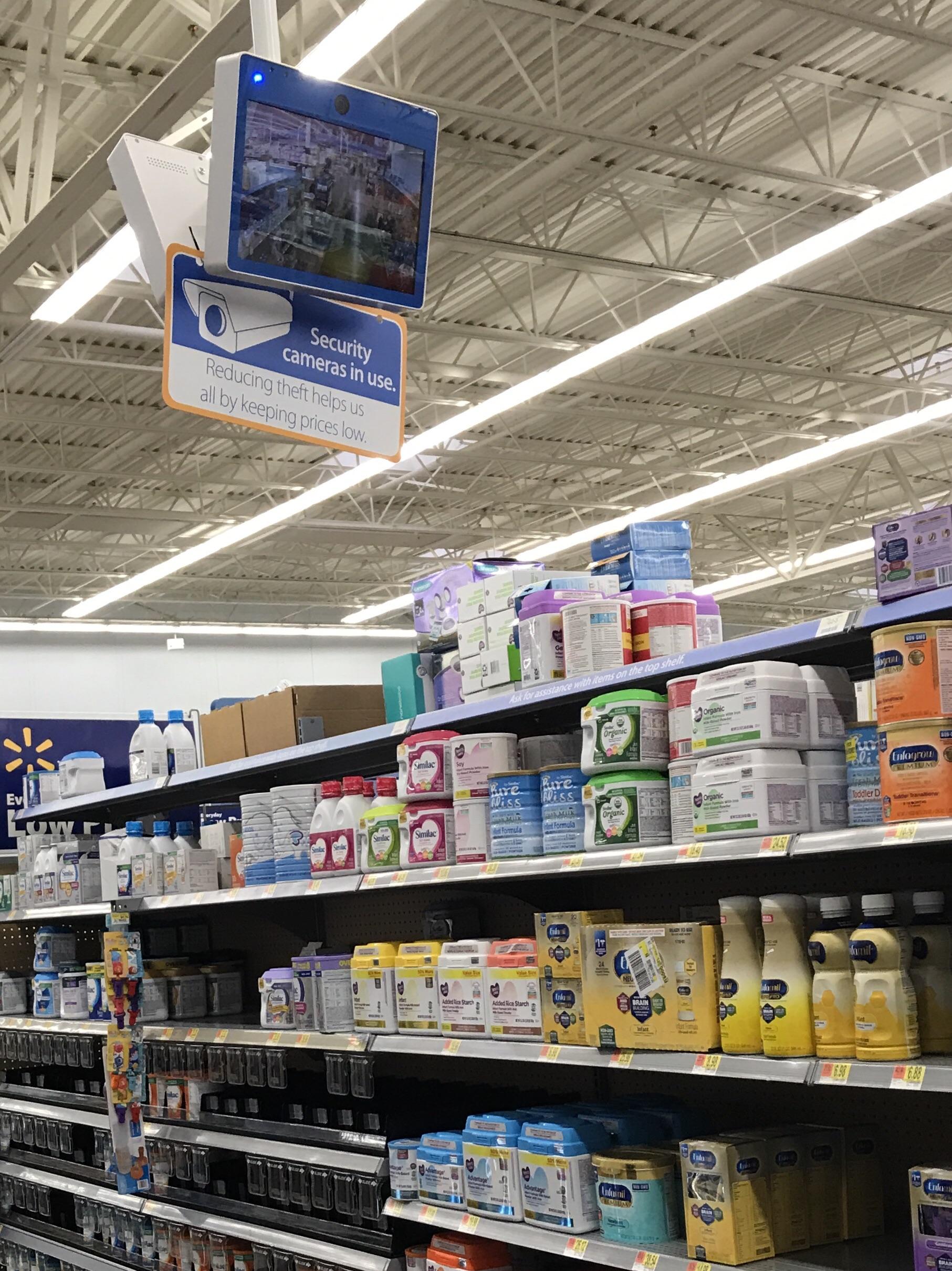 the highest security area at Walmart is the baby formula section r