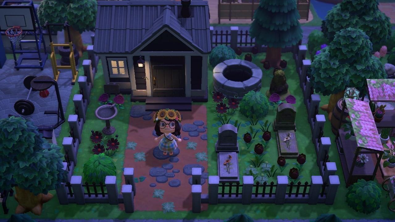 Lucky’s overgrown graveyard! [MI] r/ACNHIslandInspo