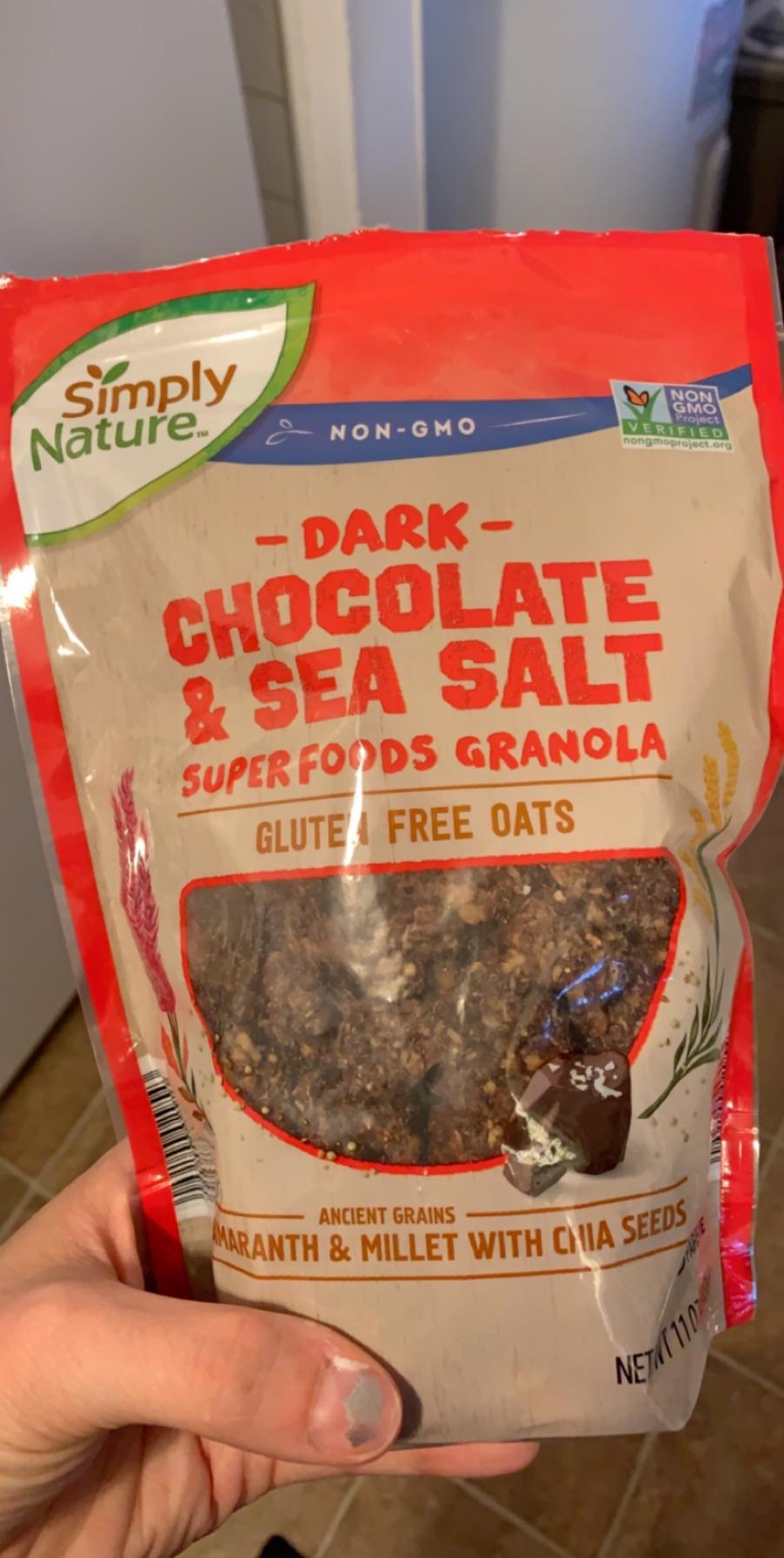 Another Aldi find—130 calories for 30g, not unusual for granola. But it