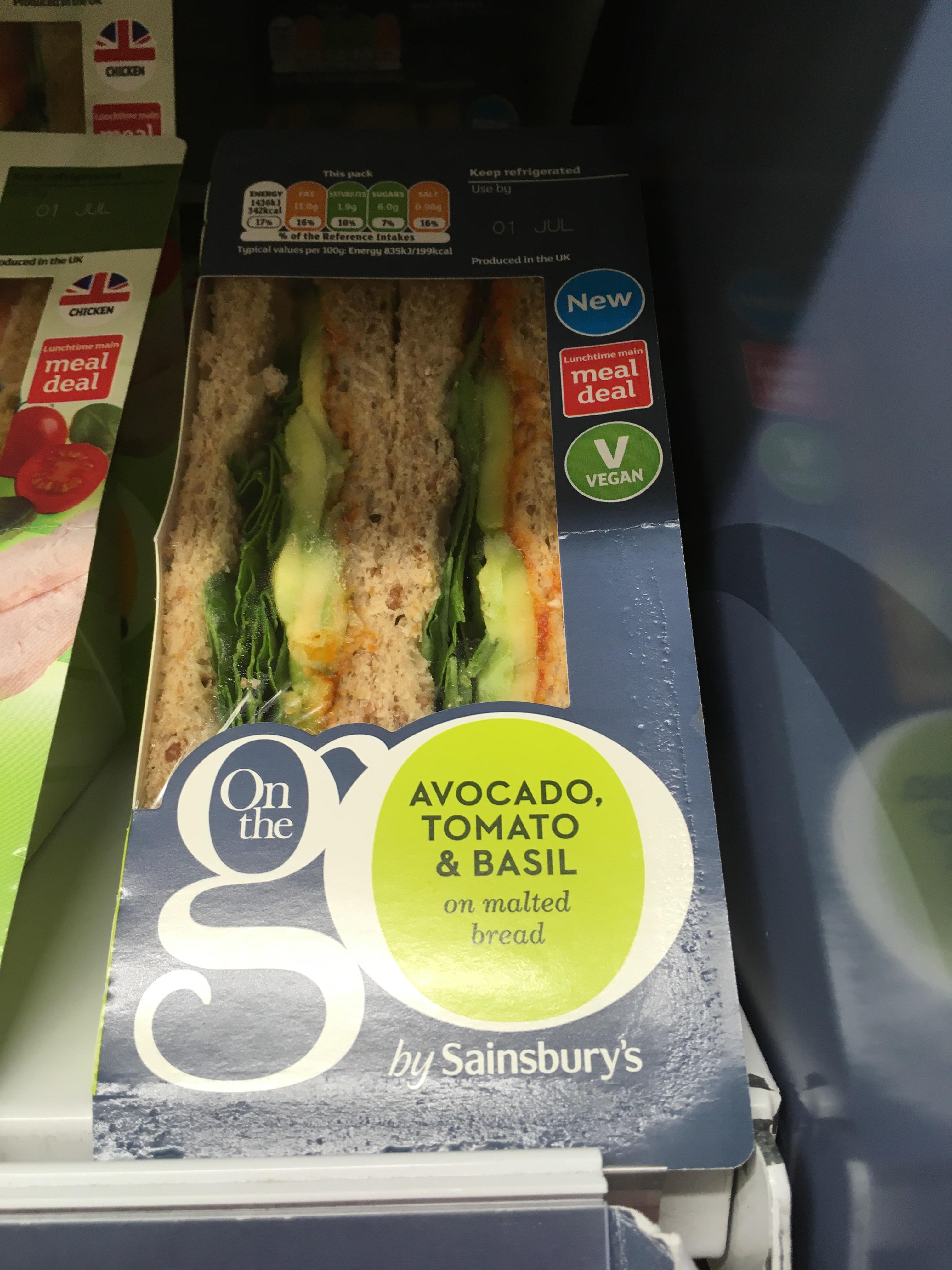 For all UK vegans Sainsbury's finally have a vegan sandwich in their range! Not groundbreaking