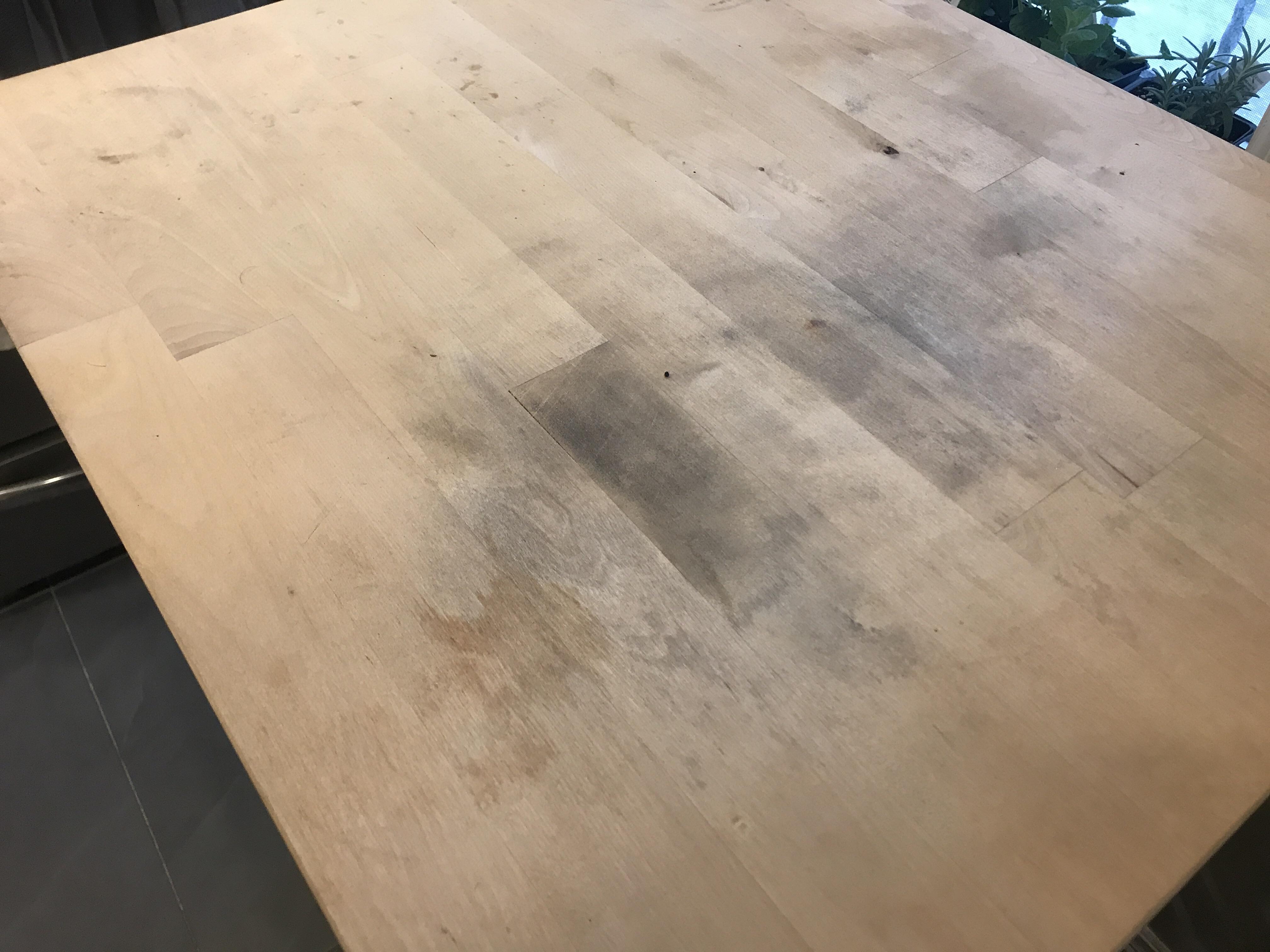 What's the best way to clean and nourish this unsealed counter with