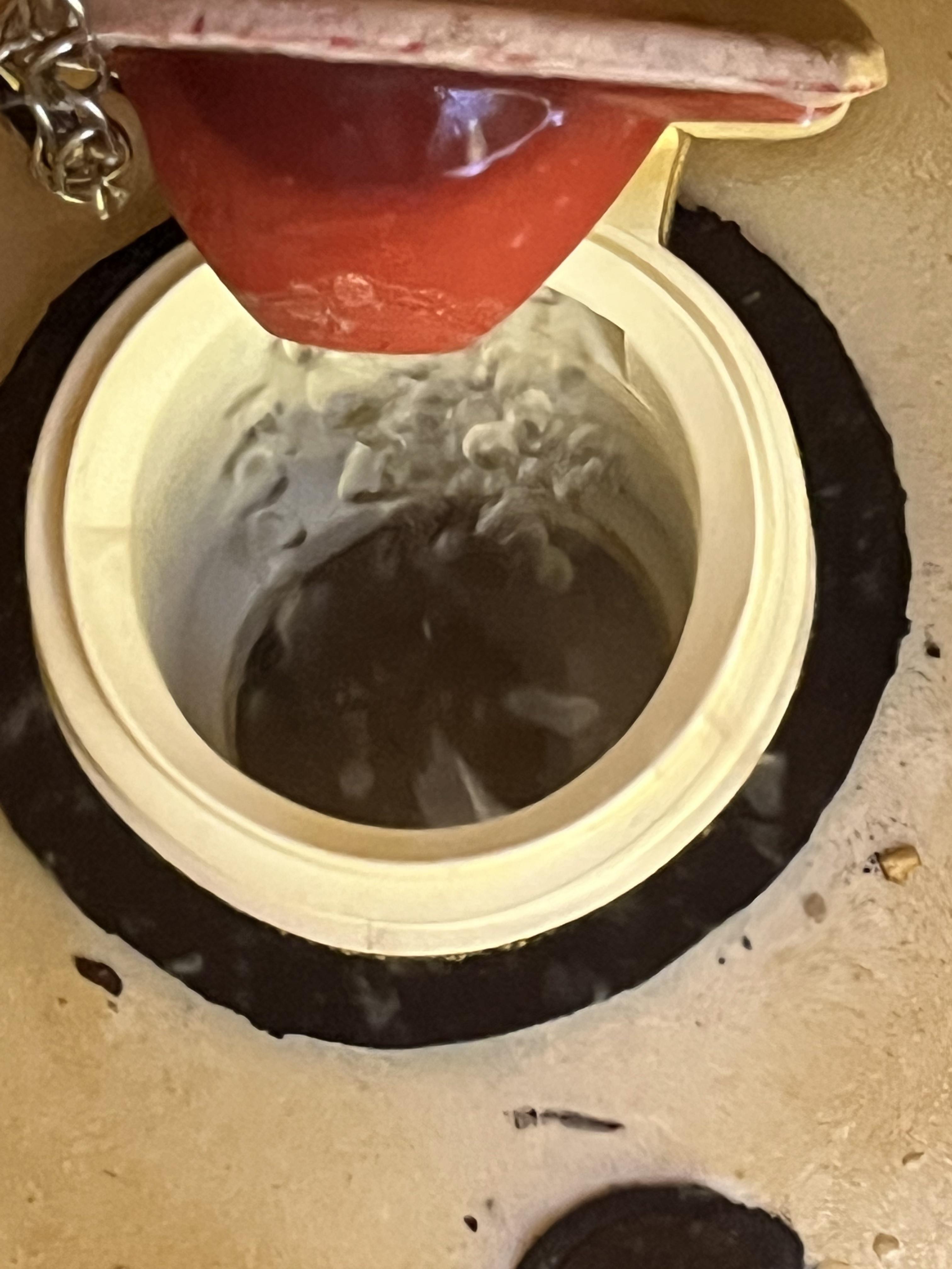 1 out of 3 toilets flushes slowly. Drain proven clear and toilet snaked