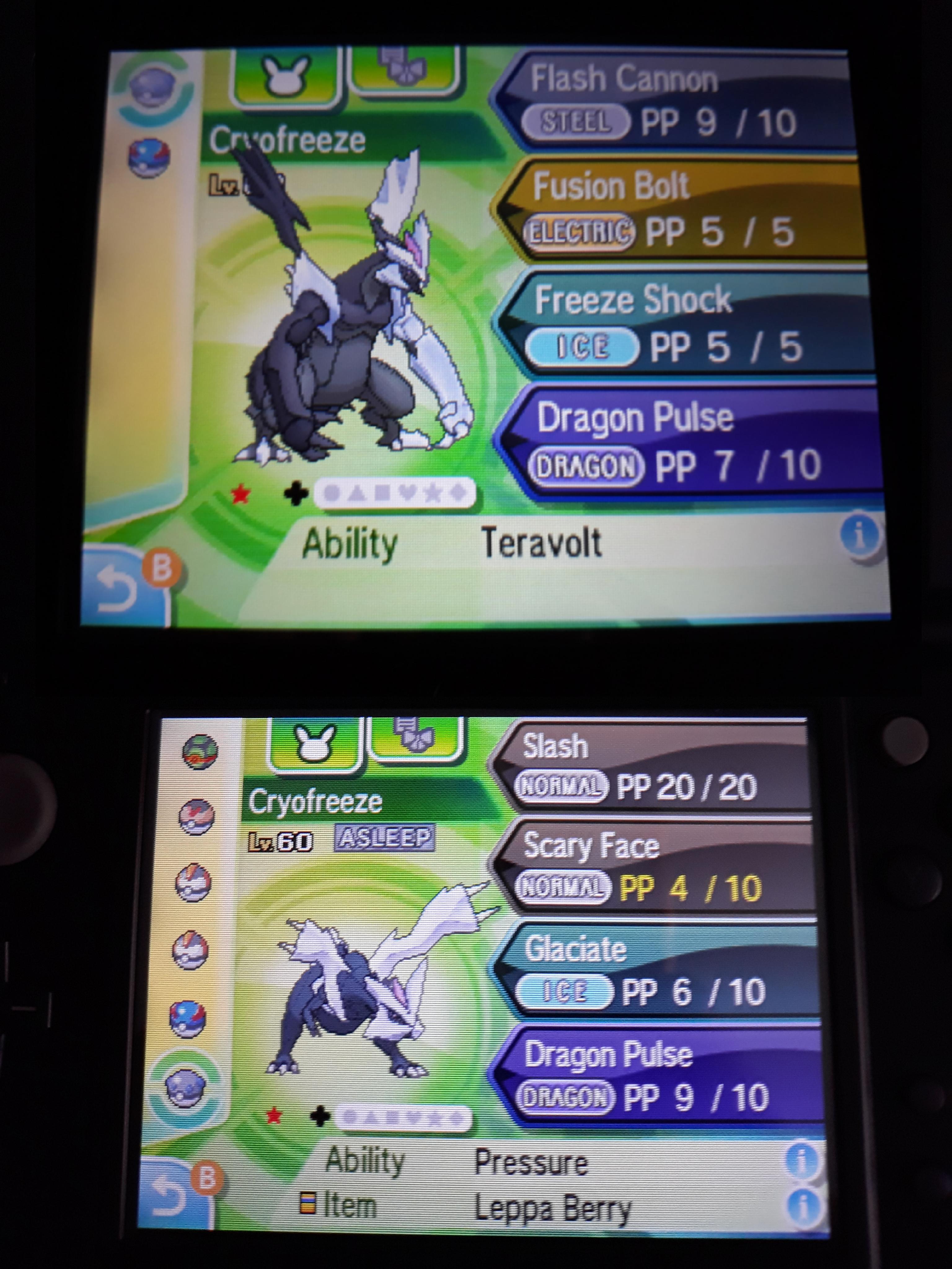 [7] Shiny Kyurem appears at 1593 SR's and caught it in the Heavy Ball