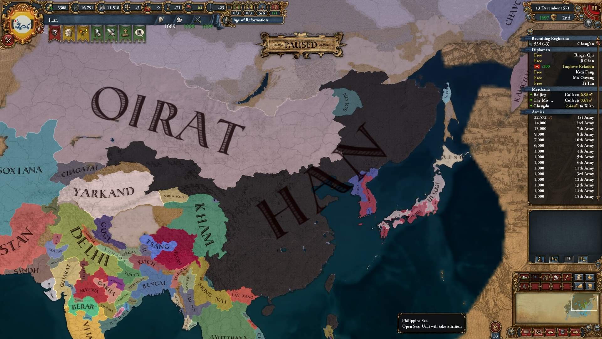 Revive Han dynasty with custom nation fiction history eu4
