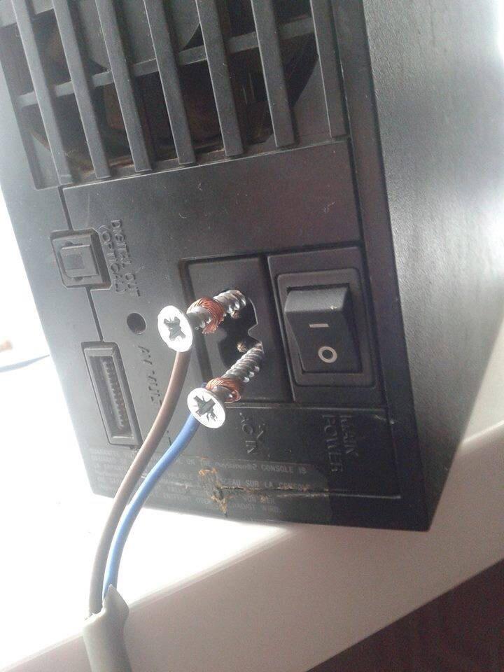 Why buy expensive cables when you have some screws and old wiring