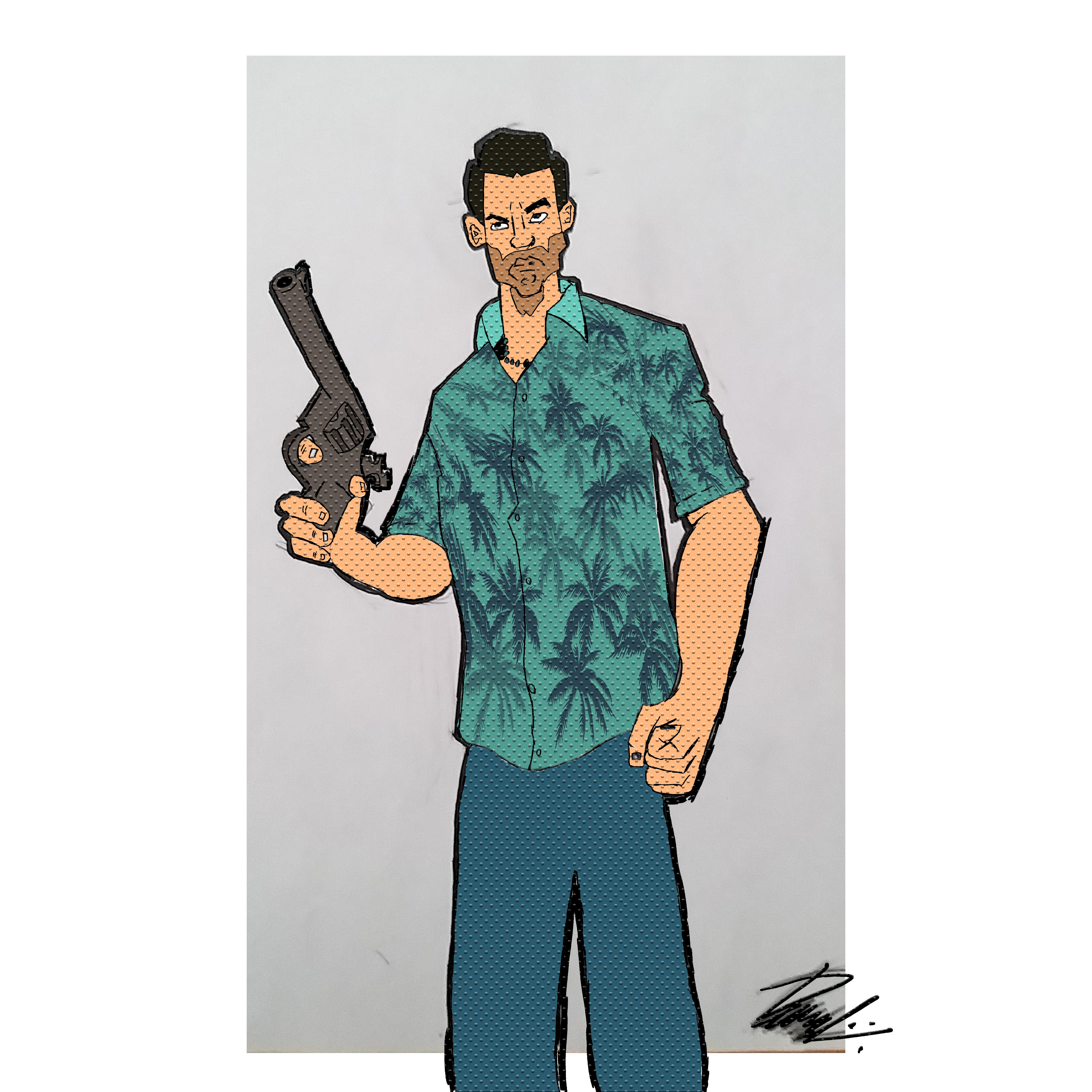 A digital art of Tommy Vercetti made by myself GTA