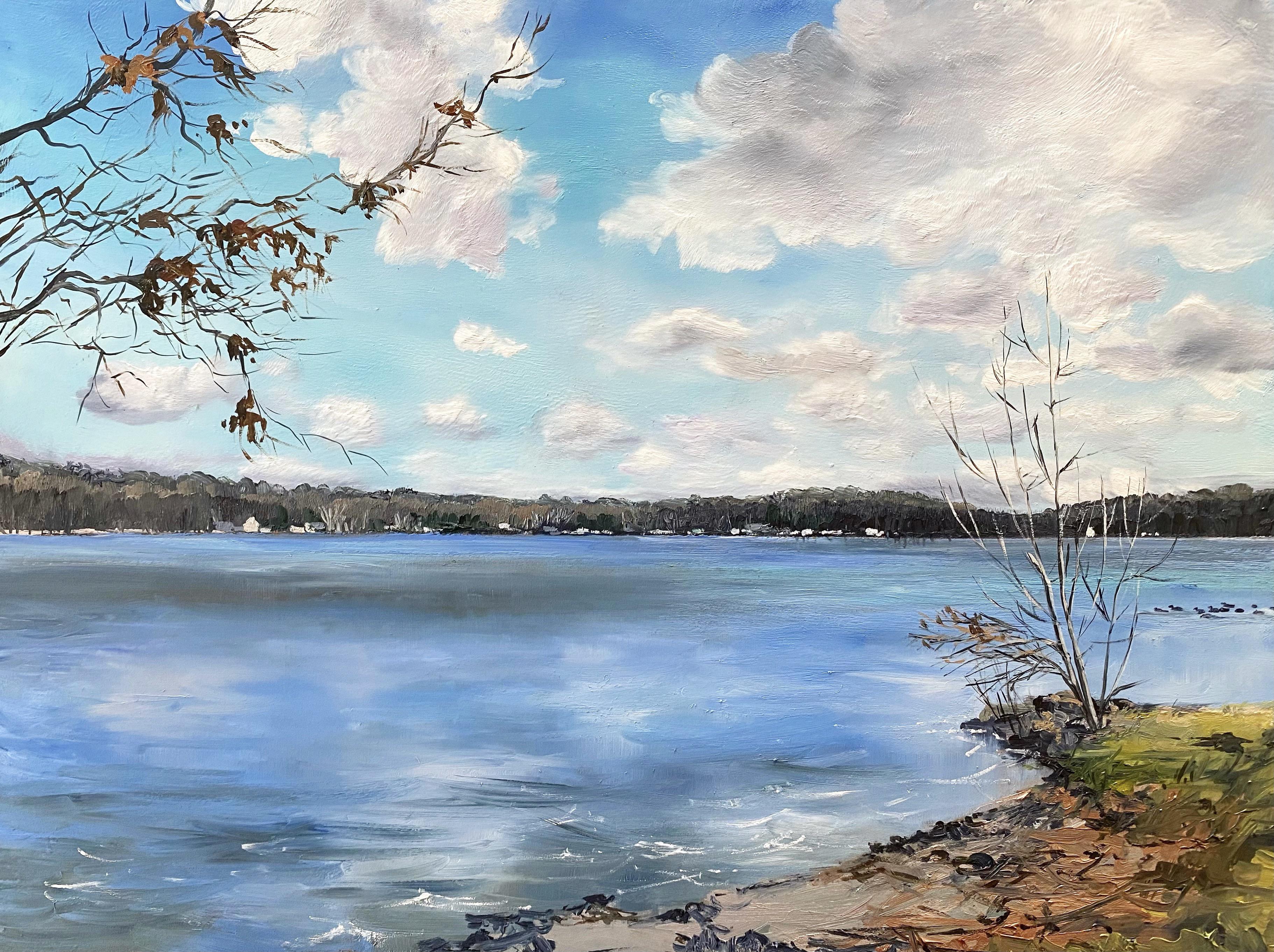 Winter at Lake Hayward. 9x12” oil on board r/Connecticut
