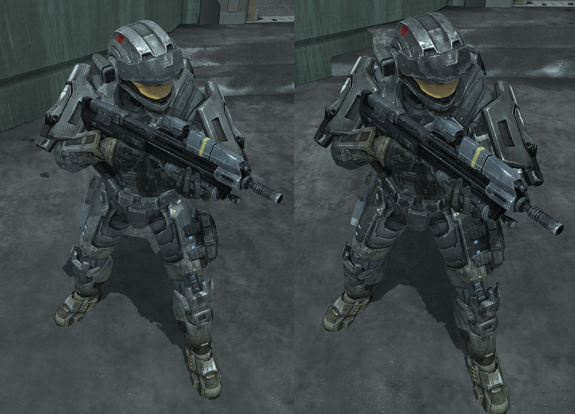 Halo Reach Color Comparison Steel Vs. Black r/halo
