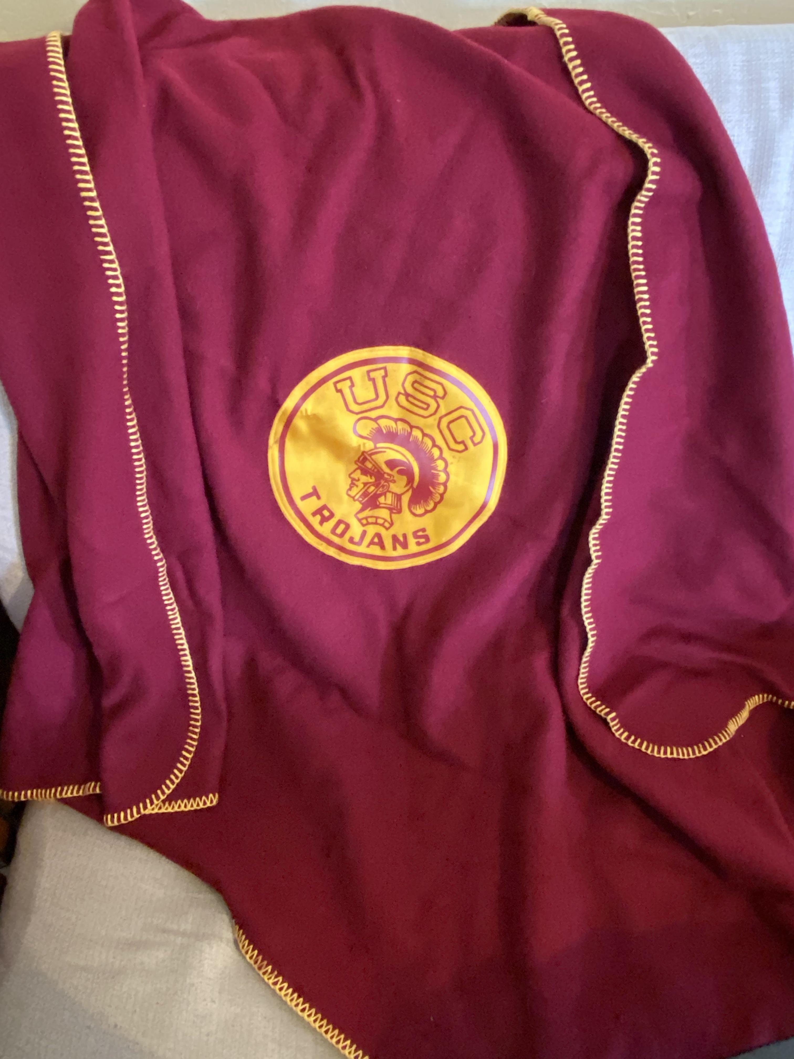 Picked up a vintage wool USC stadium blanket for 10 at a local thrift