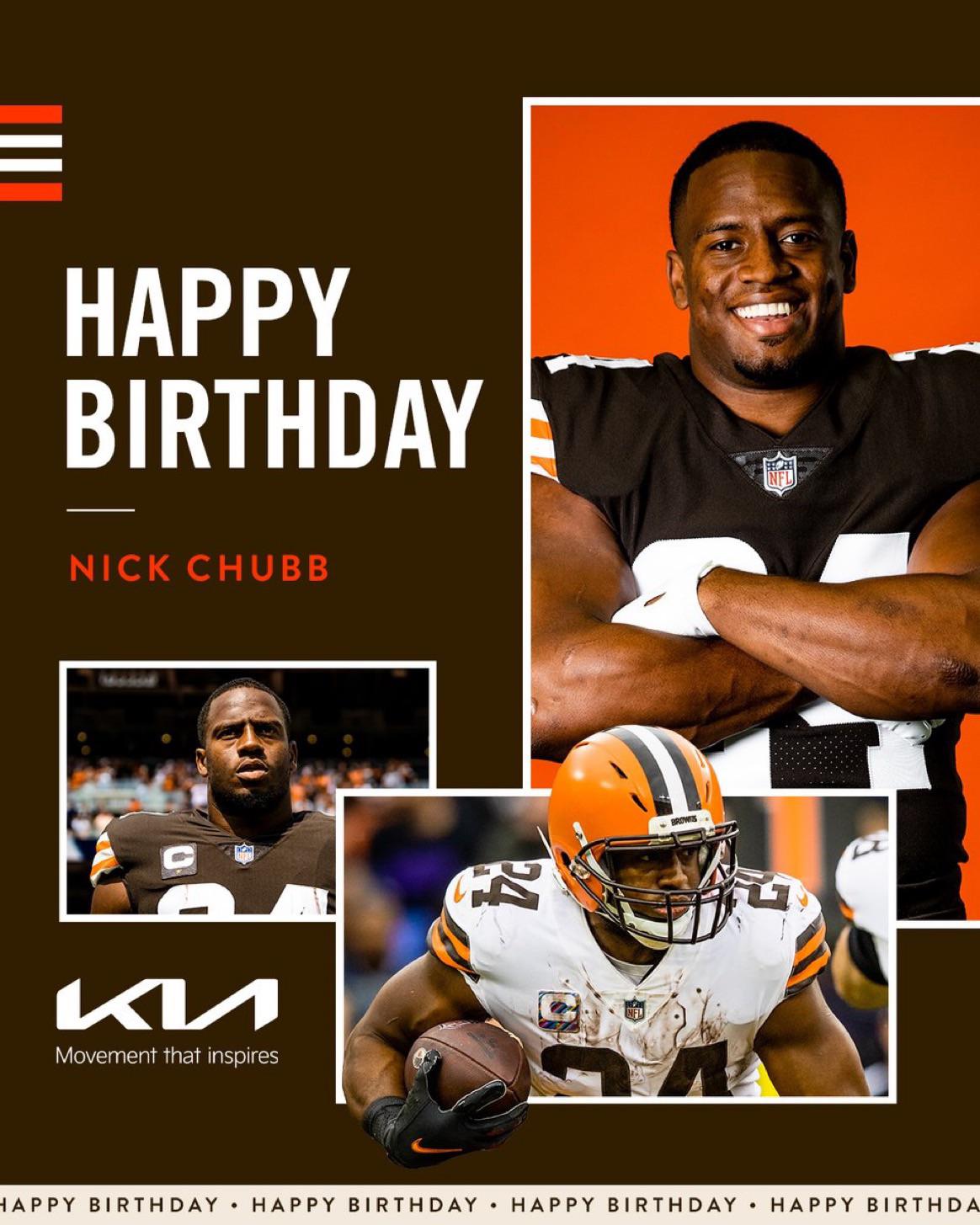 Happy Birthday to Nicholas Jamaal Chubb! r/Browns