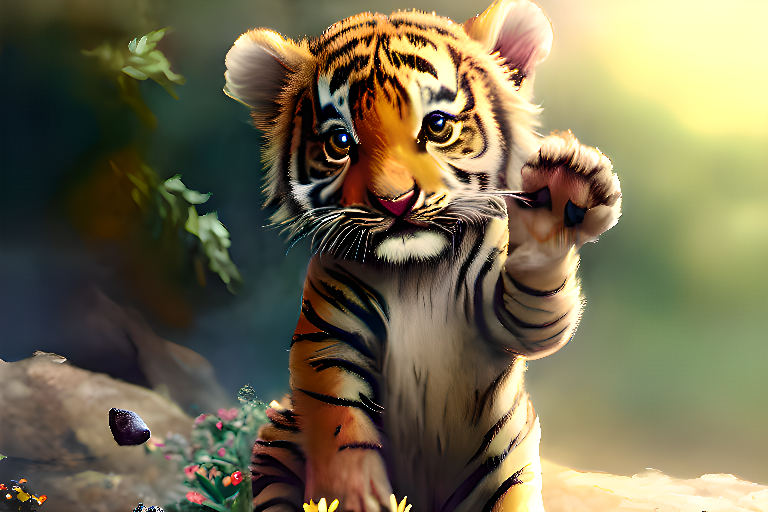 Baby Tiger Wallpaper 3d