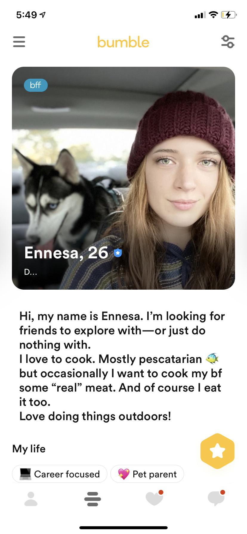 BRUH was on bumble bff when i saw this. Wtaf💀 r/vegancirclejerk