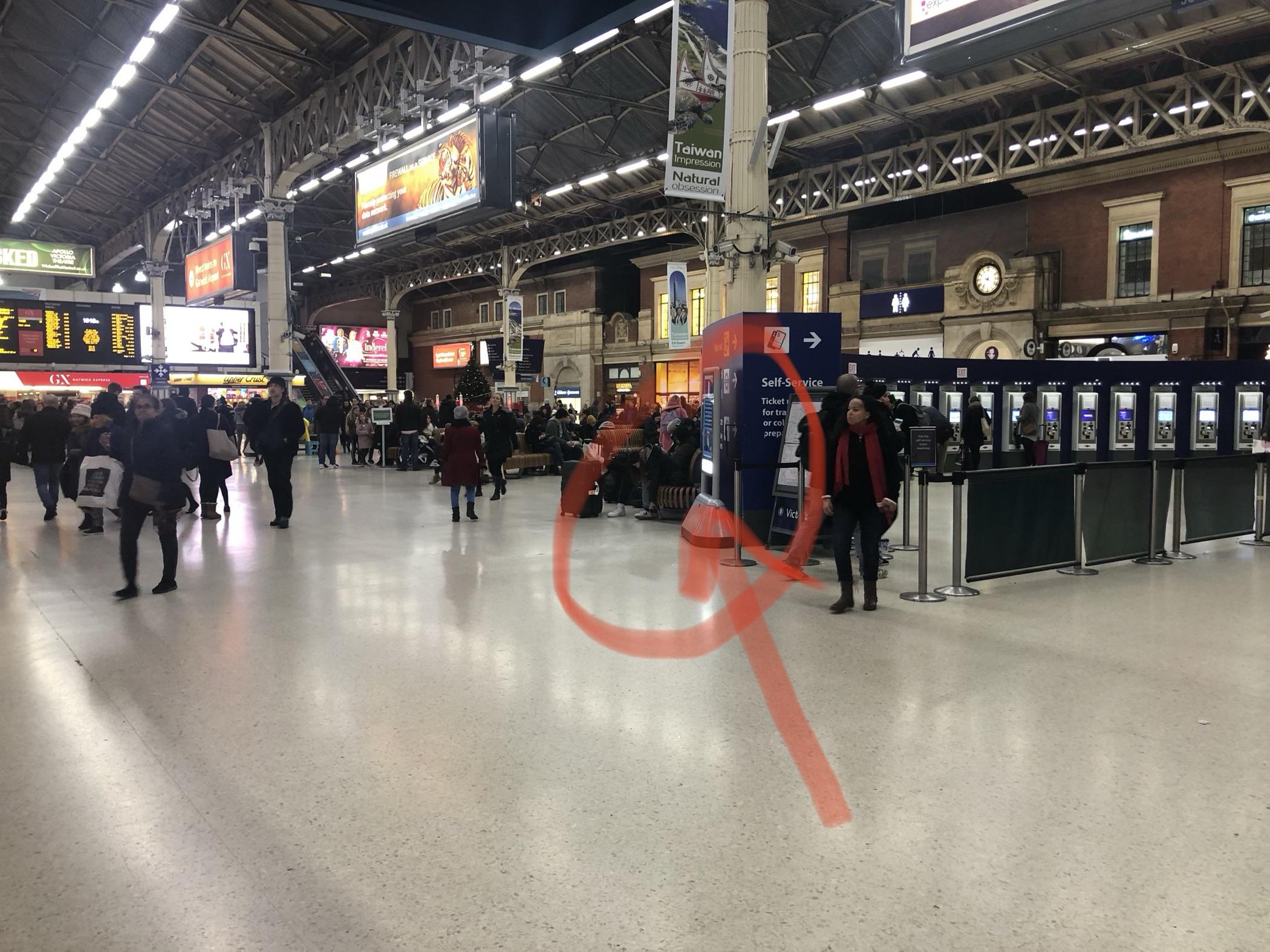 Free train ticket, London Victoria to Brighton. Single (part of a