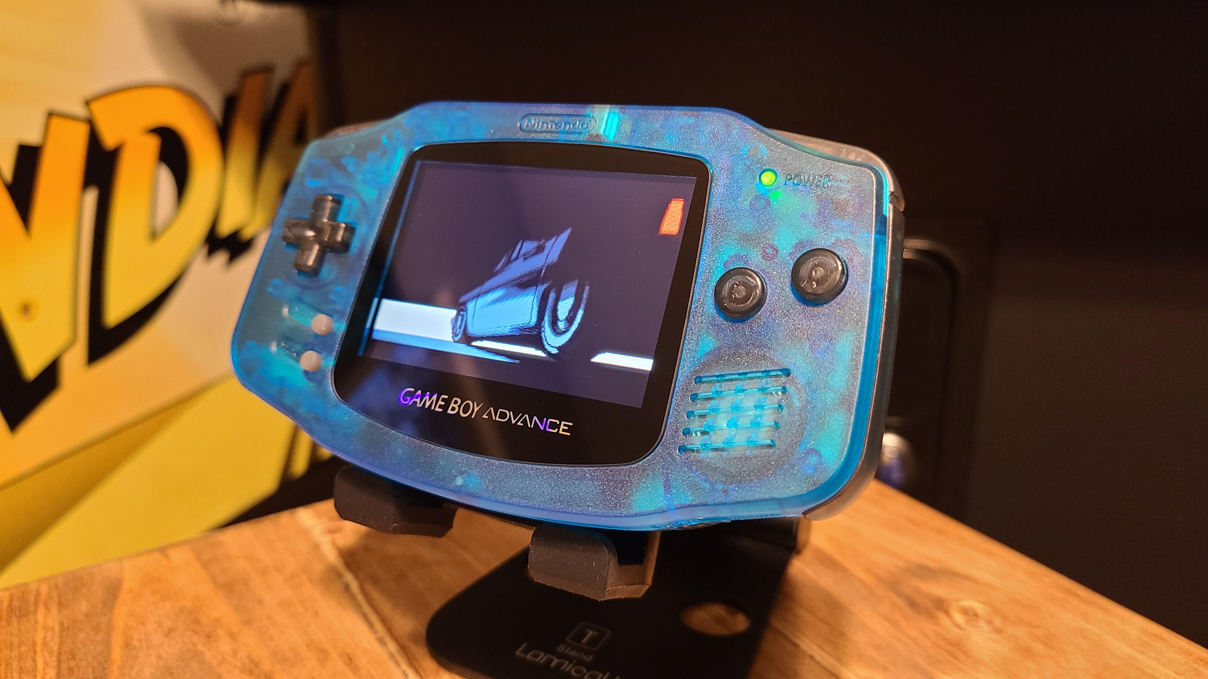 [USATX] GameBoy Advance AGB001 Glacier Clear Blue with AGS101 LCD