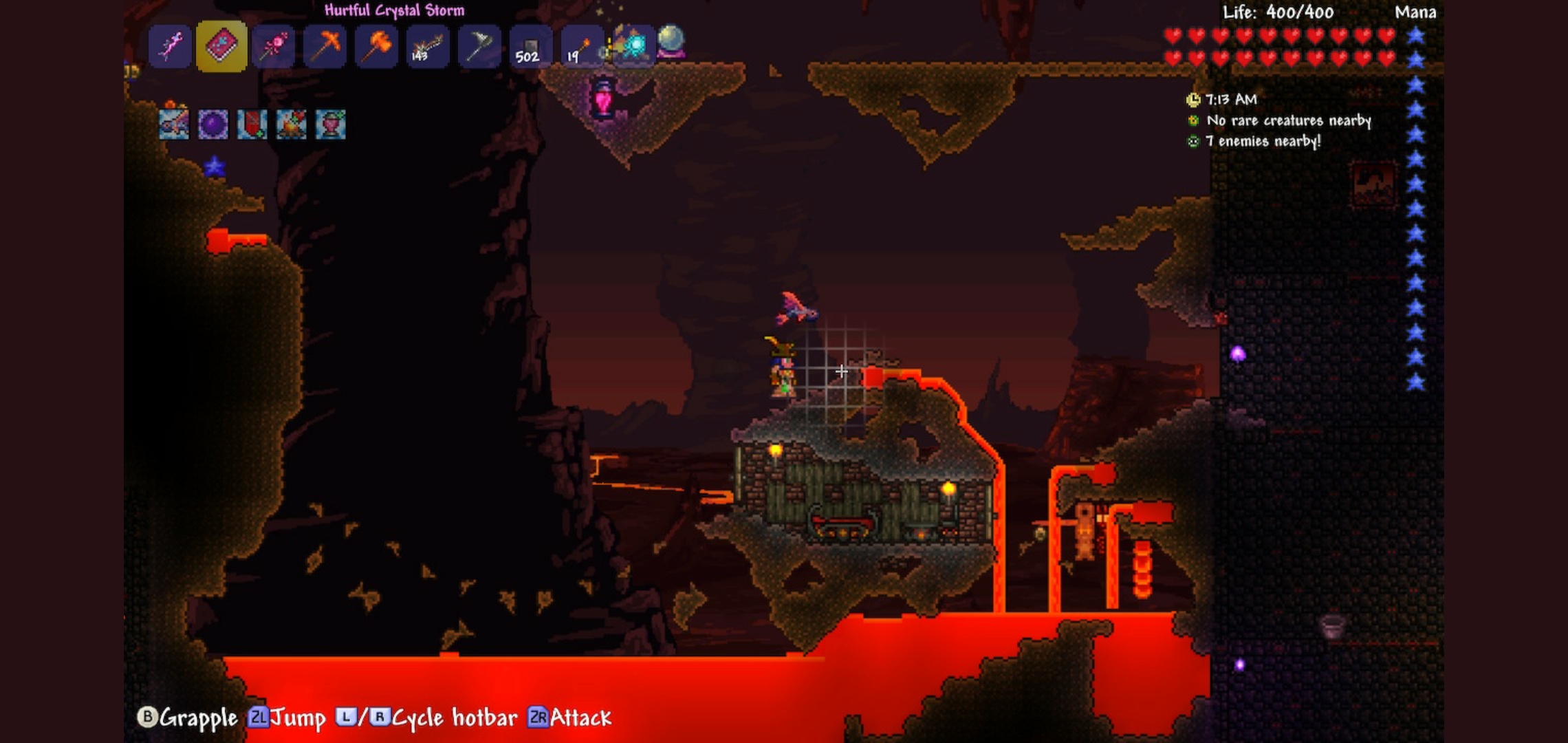 Biult this little house while waiting for the guide to respawn. Turned