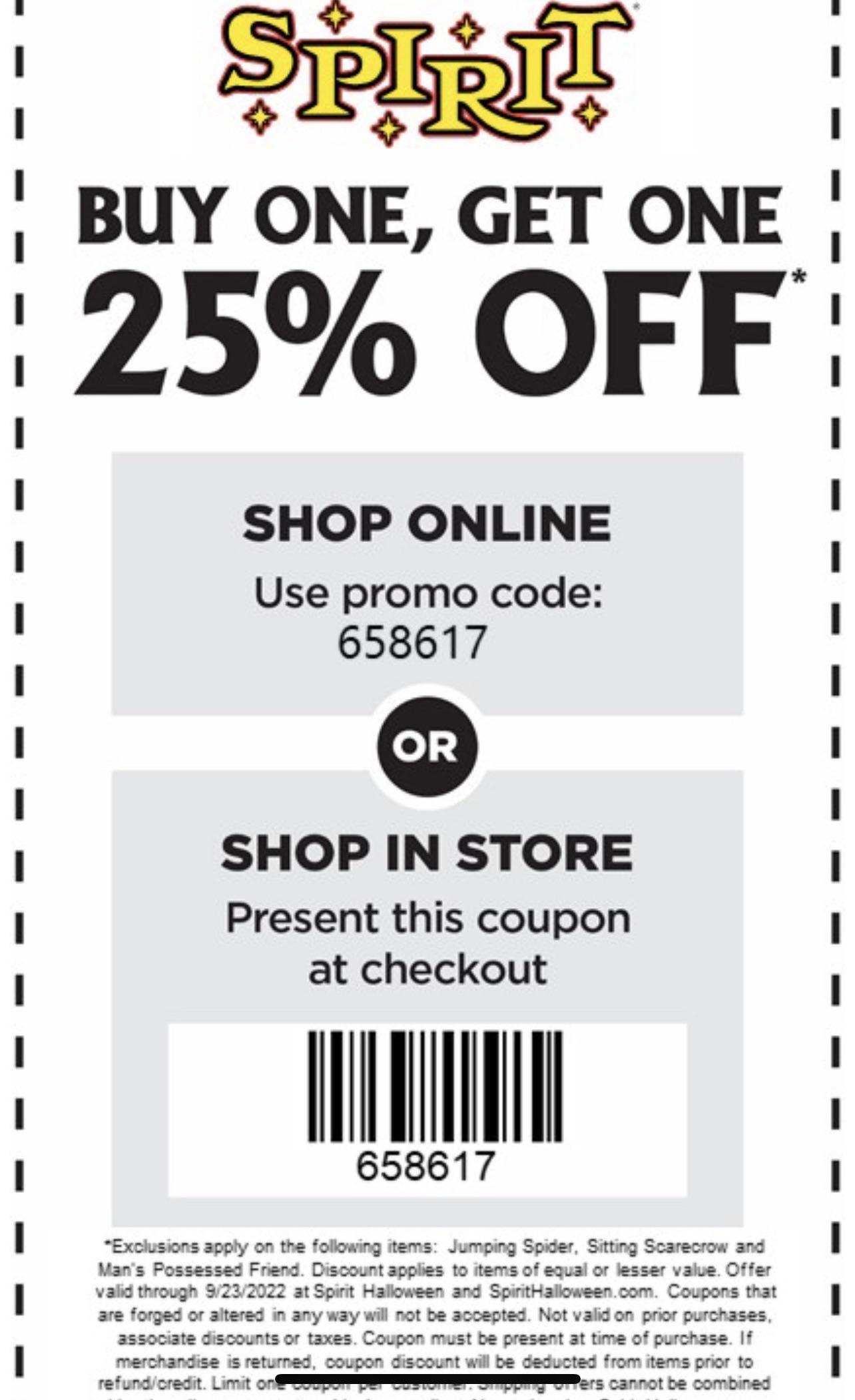 Spirt Halloween coupon valid thru 9/23 r/halloween