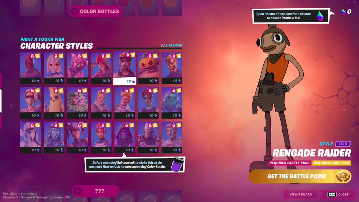 Toona Fish Customization Feature (via ShiinaBR) r/FortniteLeaks