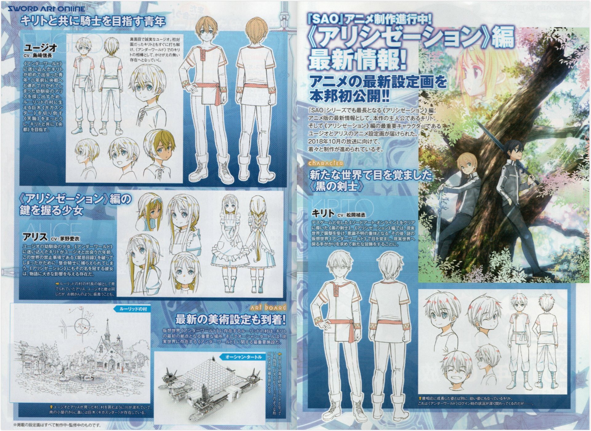 Clear HD Visual of Sword Art Online Alicization character design. r