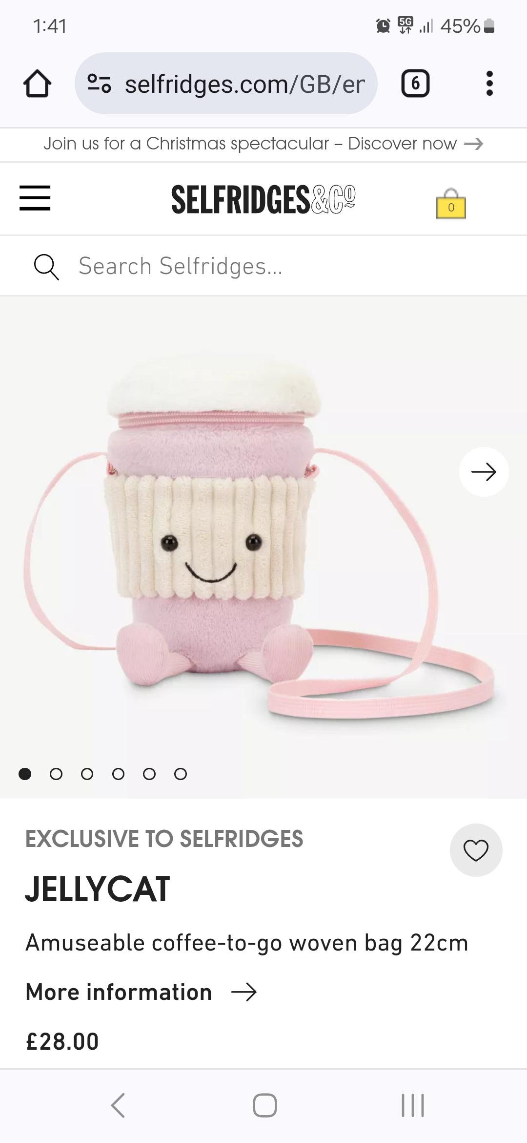 Just ordered a Pink Coffee cup bag from Selfridges? r/Jellycatplush