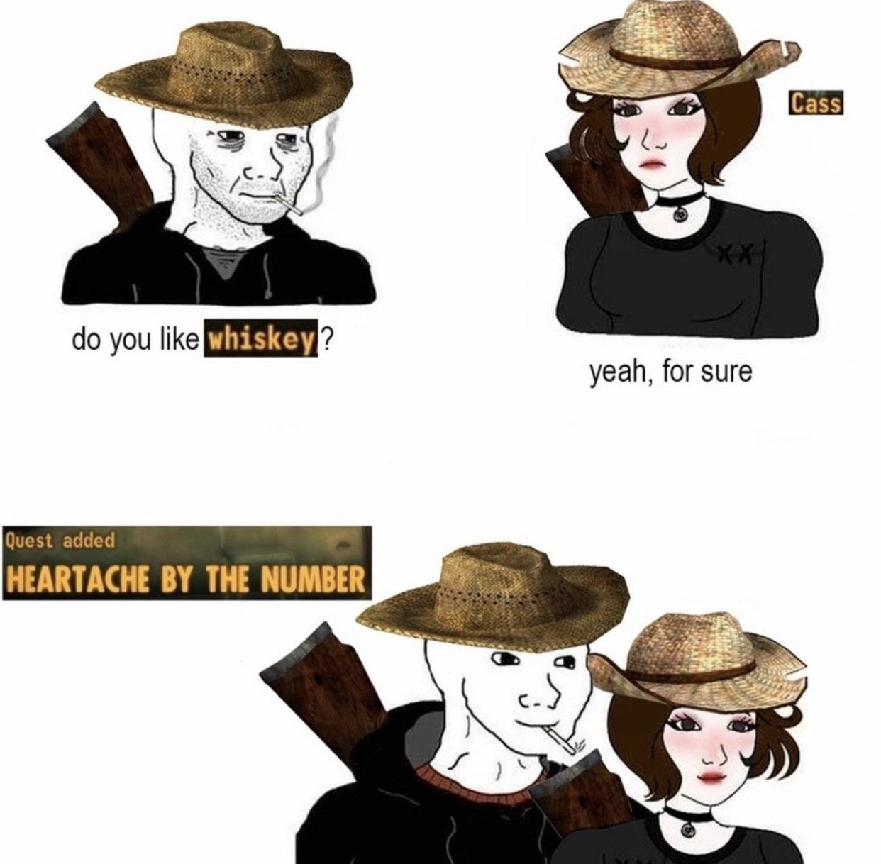 Yes I’ve got heartaches by the number r/NewVegasMemes